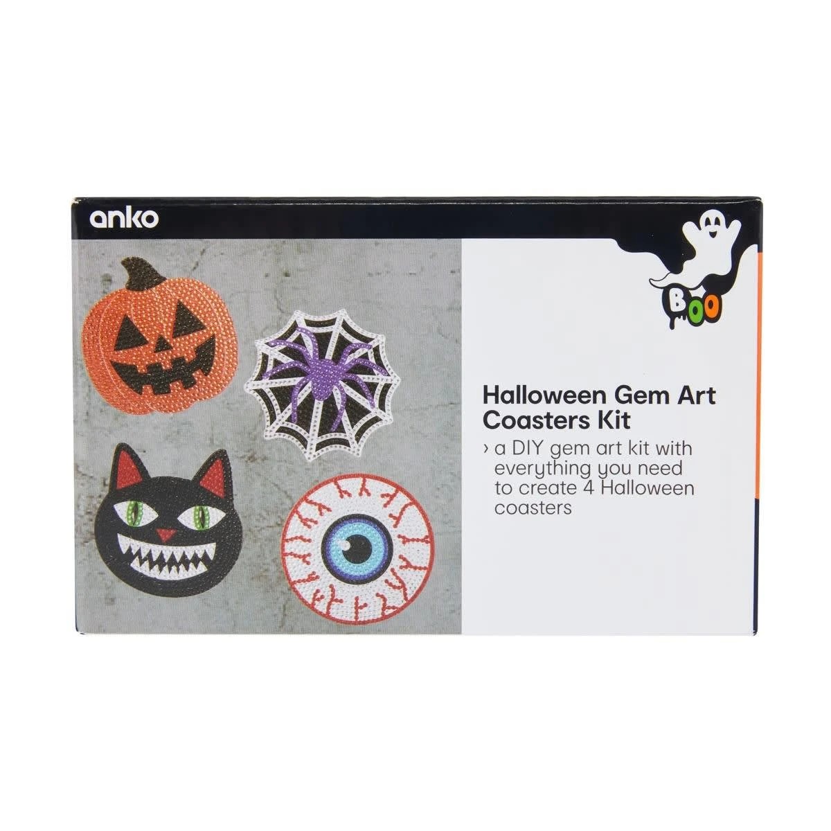 1 Halloween Gem Art Coasters Kit, 1 of 4