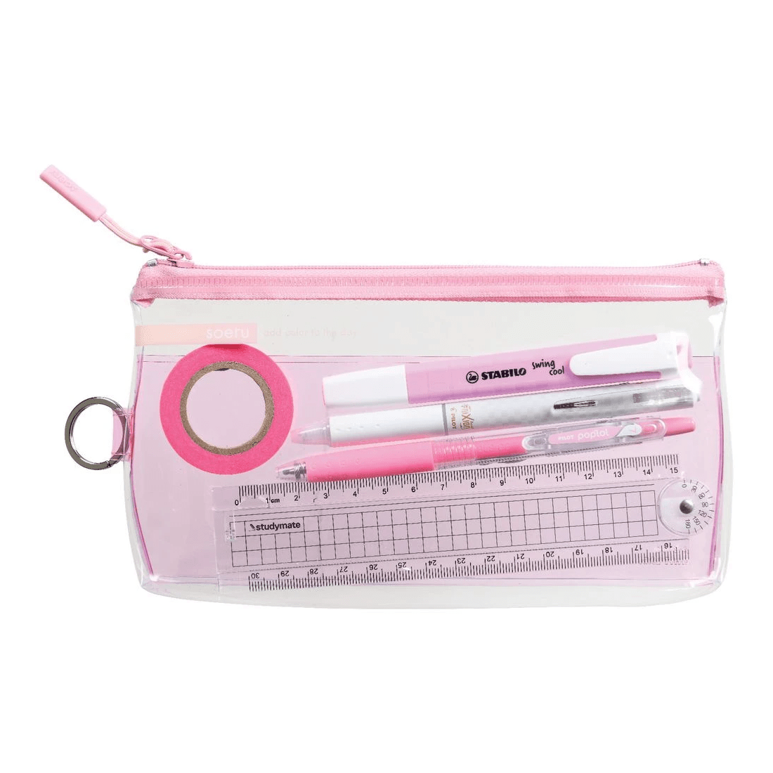 2 Soeru Slim Pen Case Clear Pink, 2 of 3