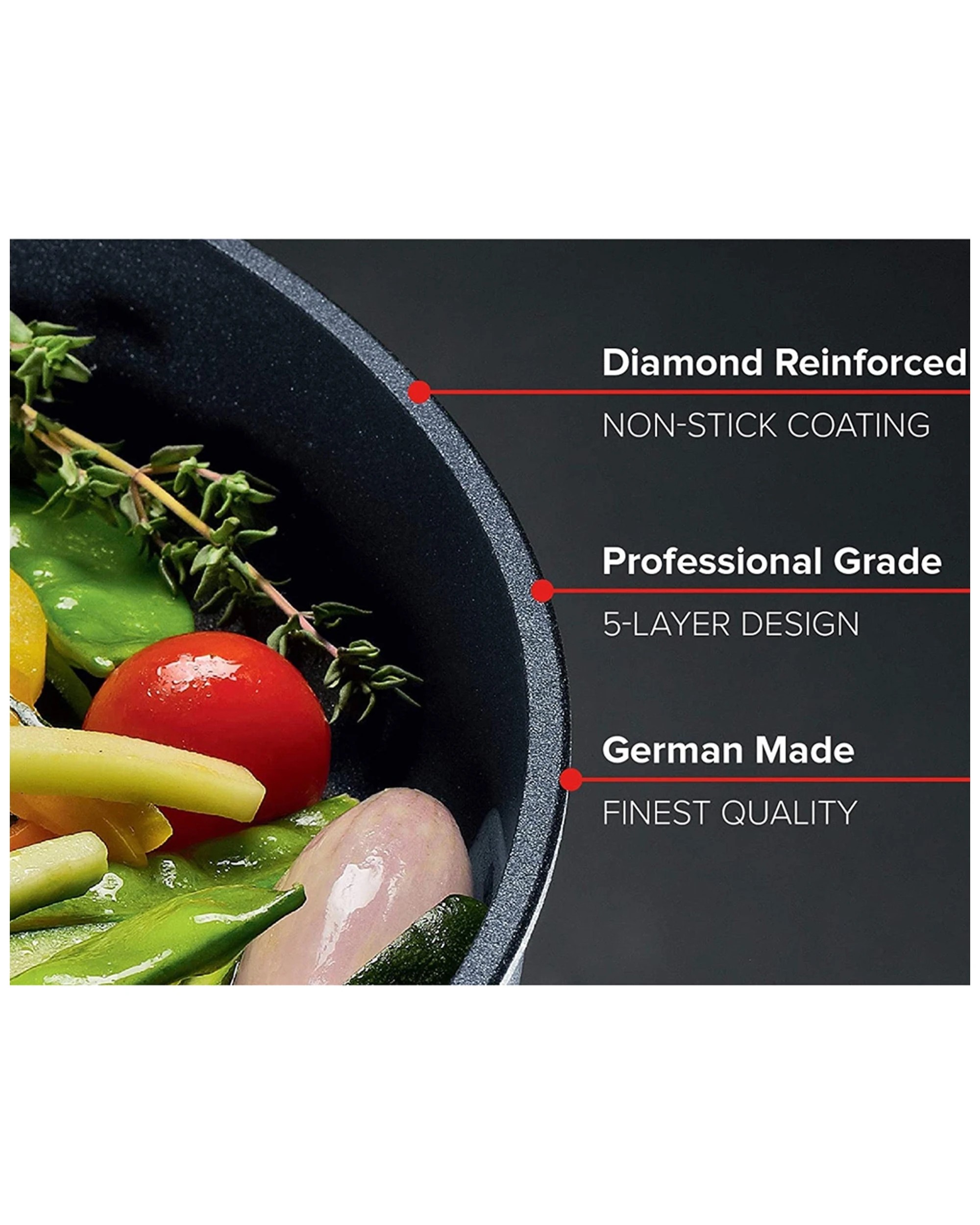 1 Woll Diamond Lite 20cm Frypan Detachable Handle Induction Compatible - Plain, 1 of 7