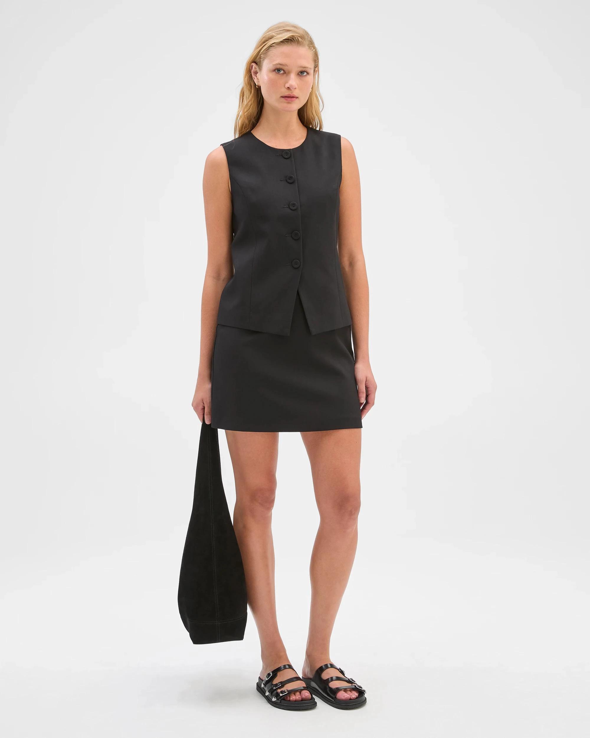 1 Preview Tailored Mini Skirt BLACK, 1 of 7