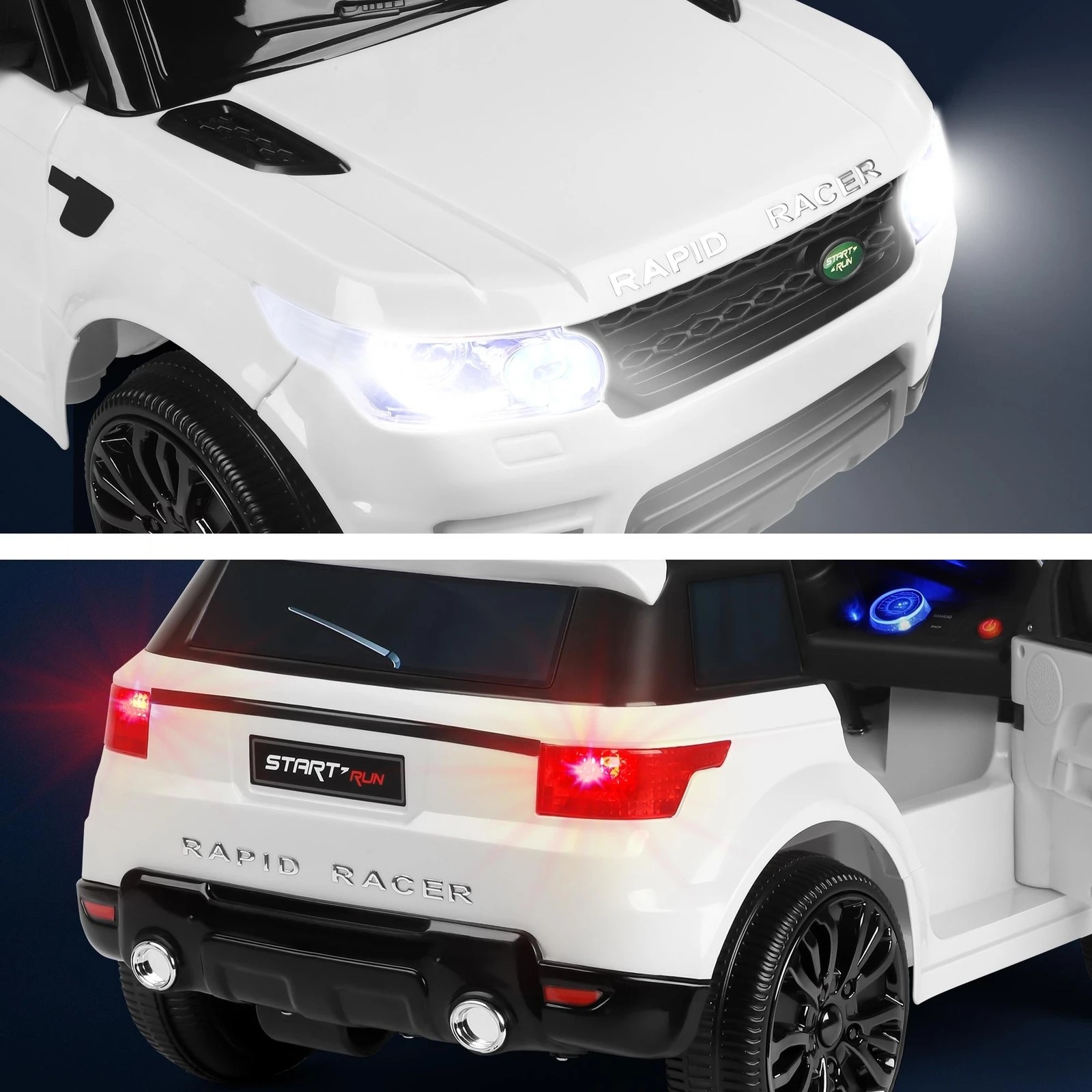 7 Alfordson Kids Ride On Car 12V Eletric Motor Remote Car Toy MP3 LED Light - White, 7 of 10