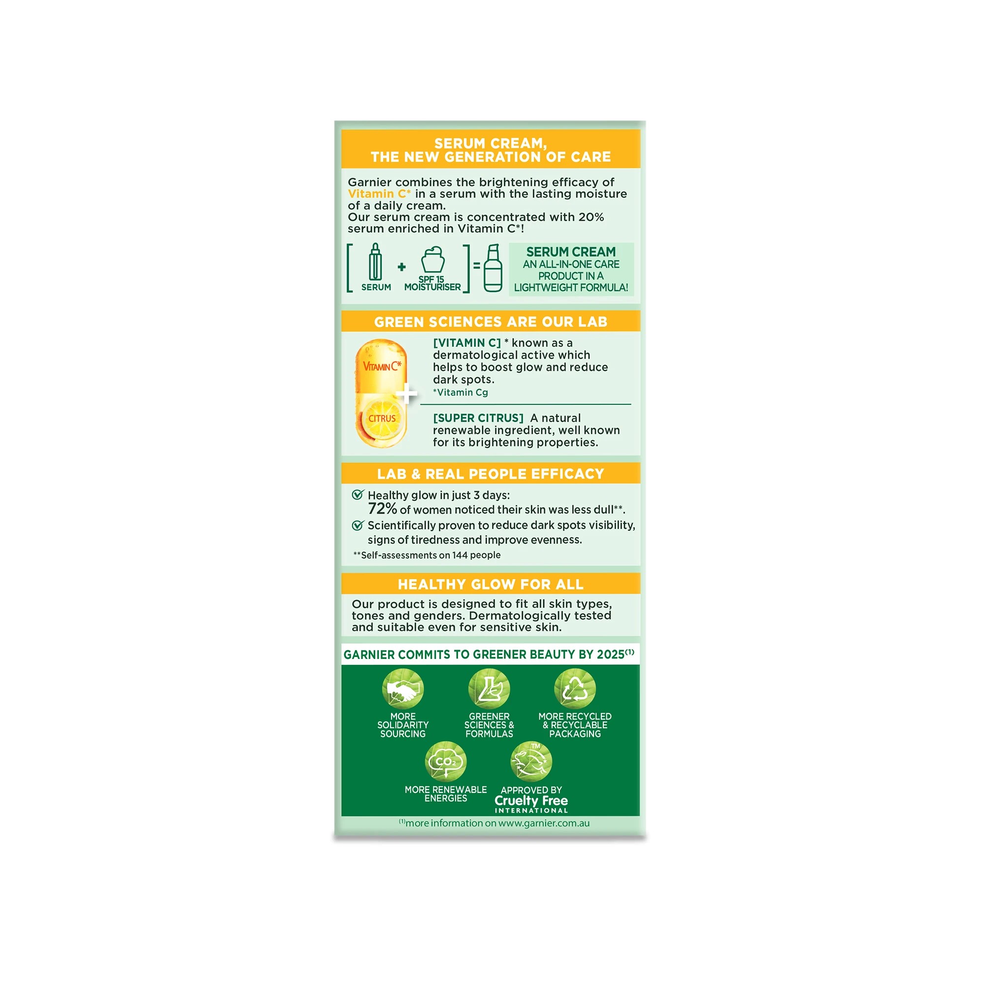 2 Garnier SkinActive 2 in 1 Brightening Serum Cream 50ml - Vitamin C, 2 of 7