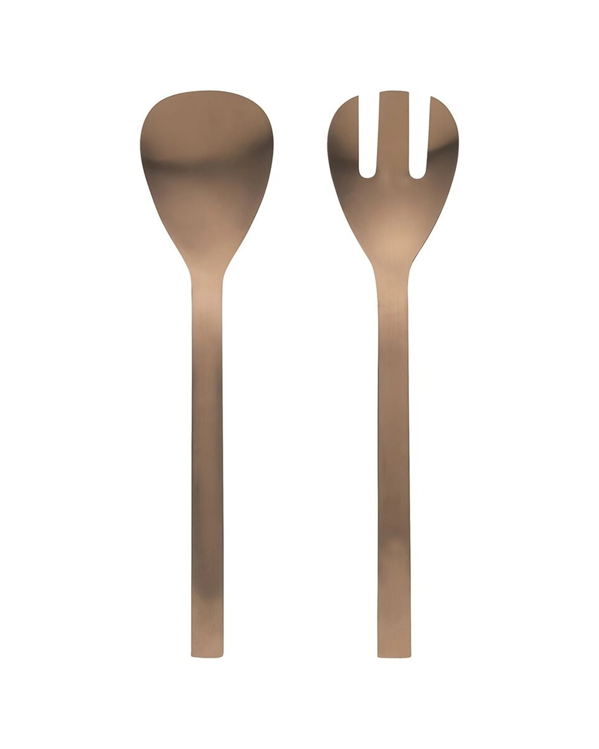 1 Ecology 2pc Forge Stainless Steel Kitchen Salad Servers Copper - Metallic, 1 of 2
