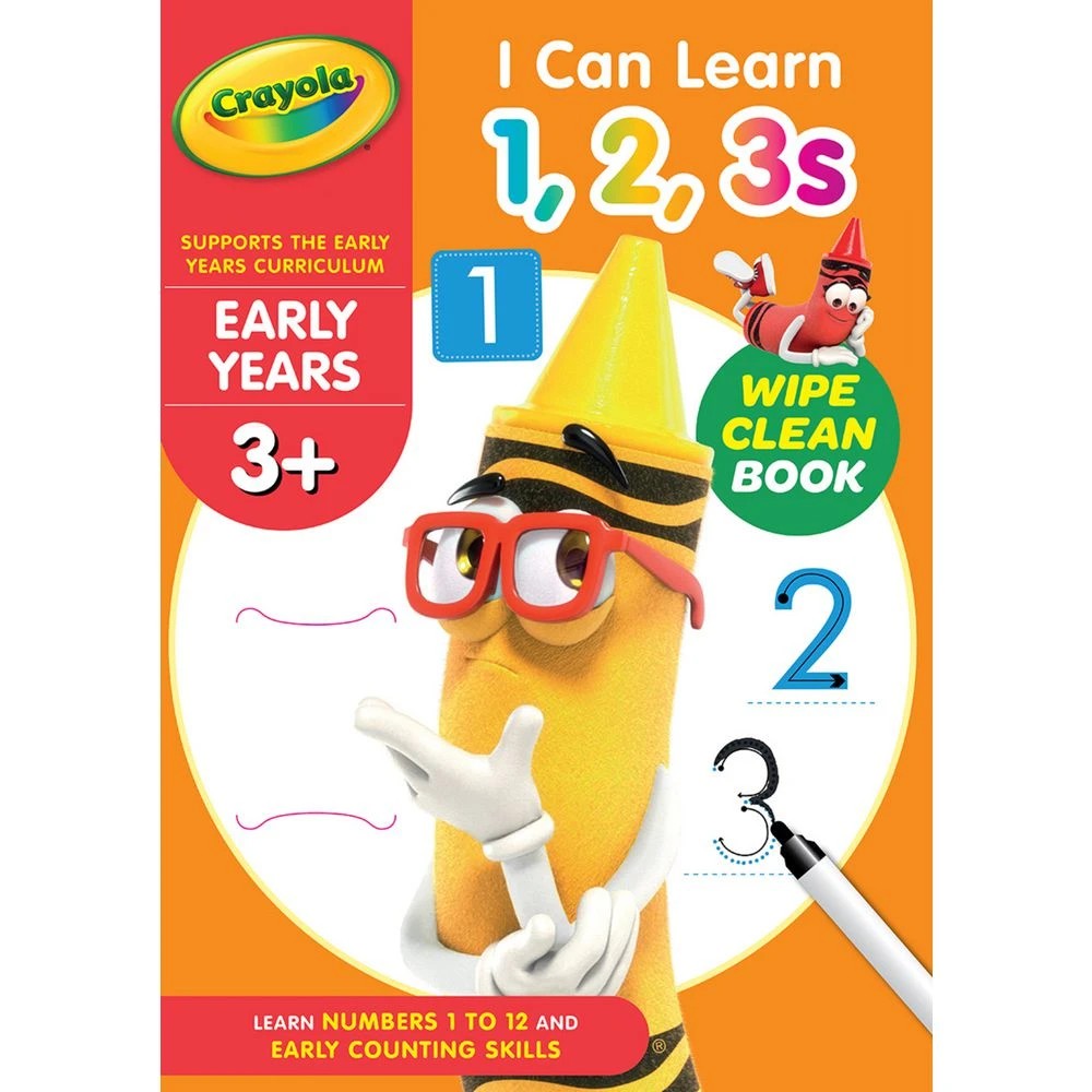 1 Crayola Wipe Clean Early Years 3+: I Can Learn 123s 12 Pages, 1 of 1