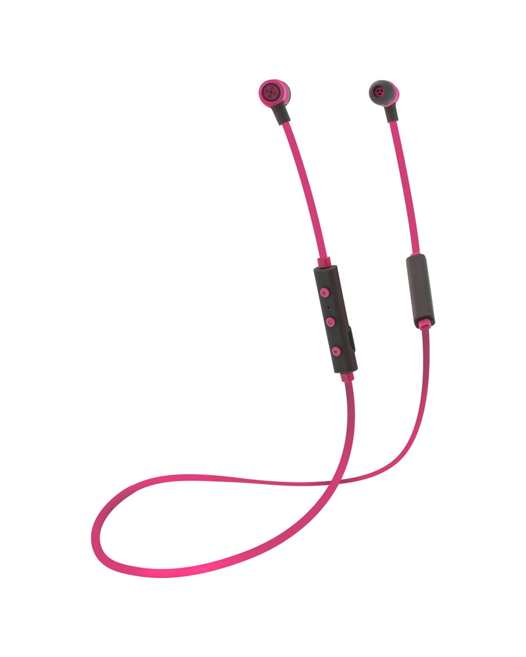 1 Moki Freestyle Bluetooth Earphones Wireless Inline Microphone - Pink, 1 of 1