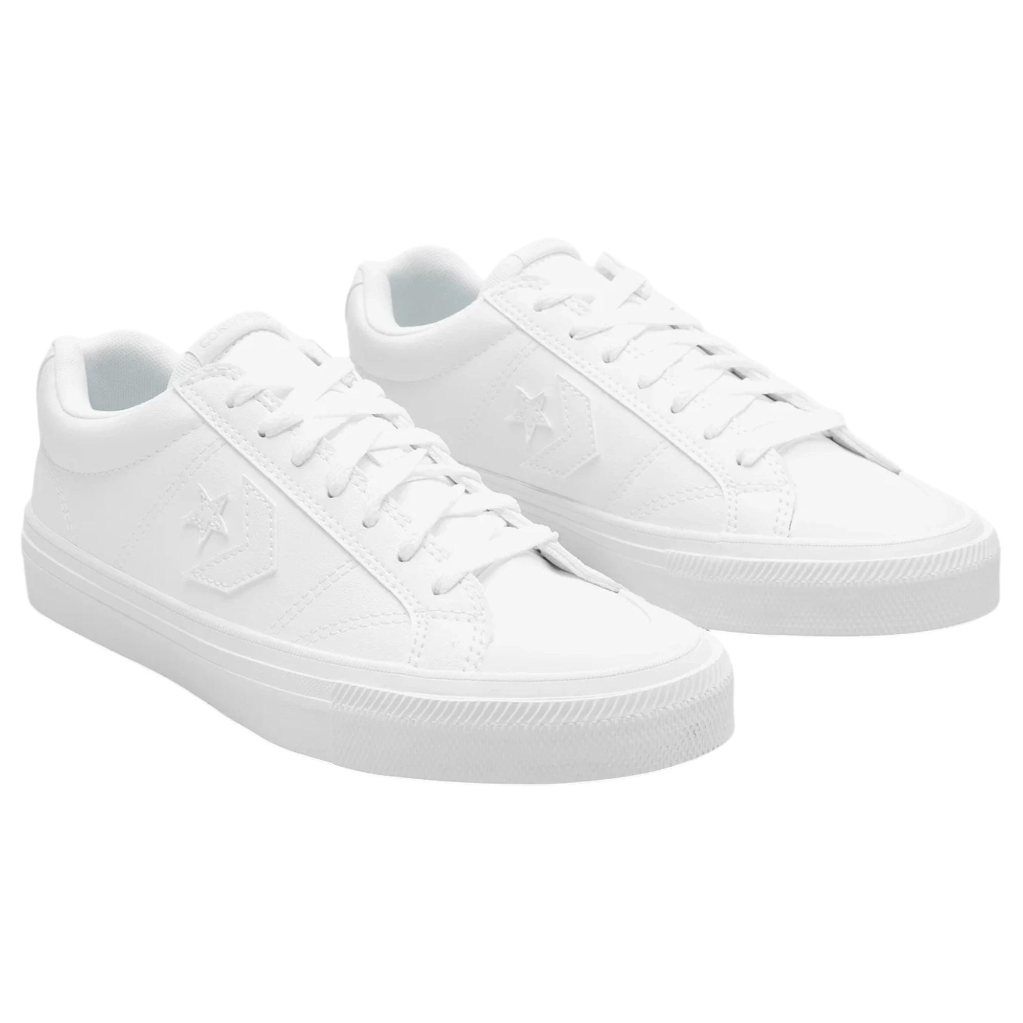 6 Converse Unisex Sport Casual Faux Leather Sneaker WHITE, 6 of 6