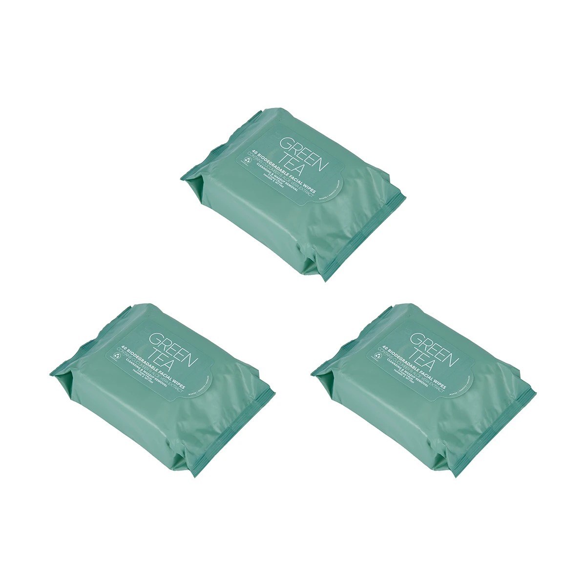 2 Triple Pack Cleansing & Makeup Removal Facial Wipes - Green Tea, 2 of 6