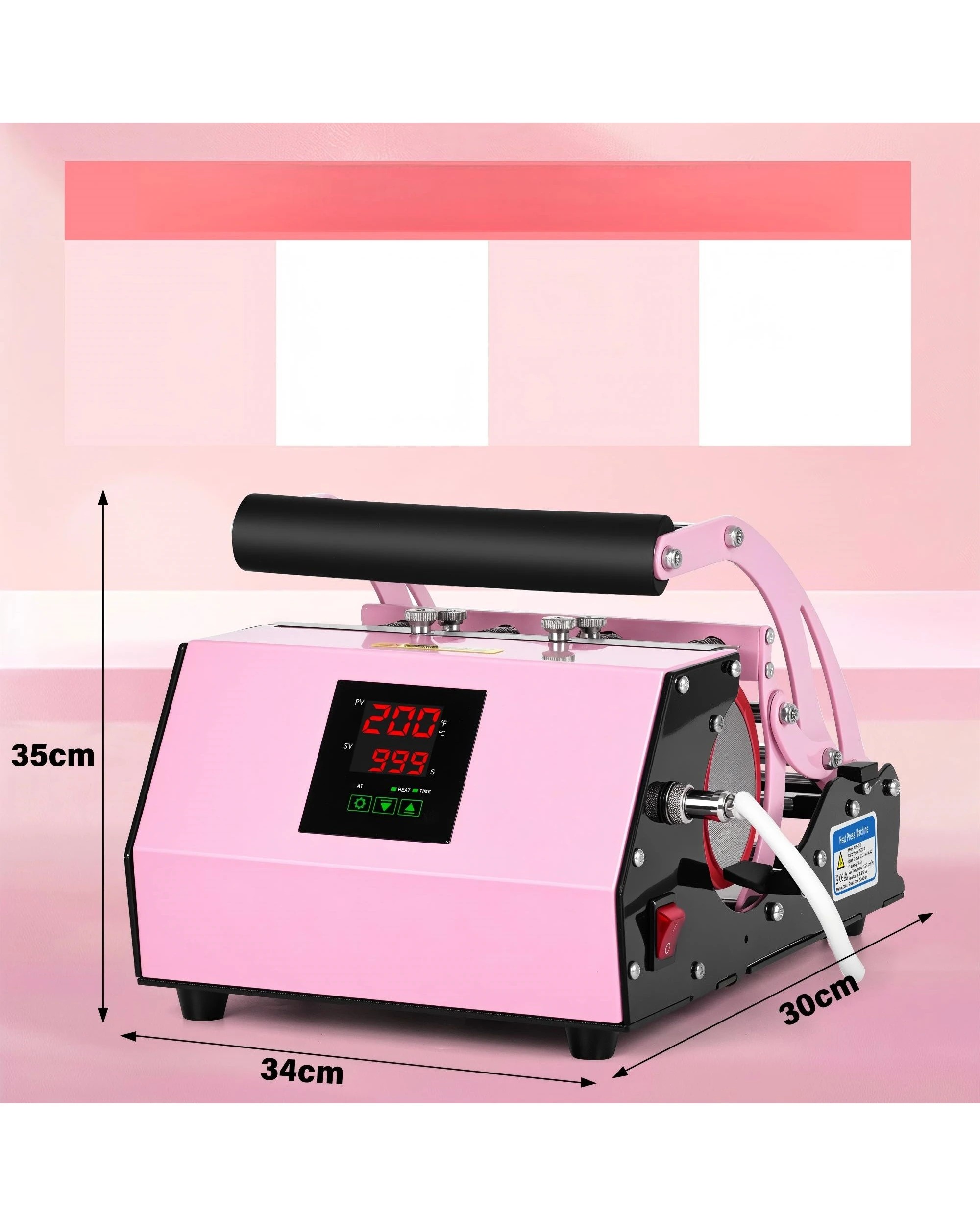 2 Advwin Heat Press for Mug 11-30 oz - Pink, 2 of 8