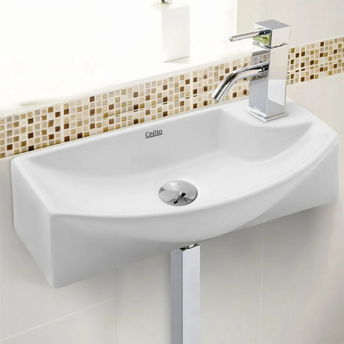 5 Cefito Bathroom Basin Ceramic Vanity Sink Hand Wash Bowl 45x23cm - White, 5 of 5