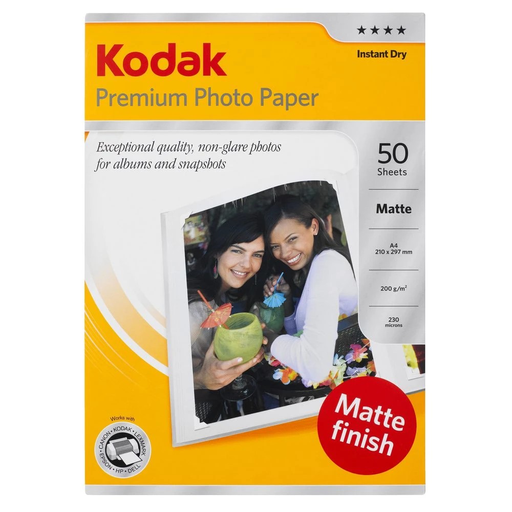 2 Kodak A4 Matte Premium Photo Paper 50 Pack, 2 of 3