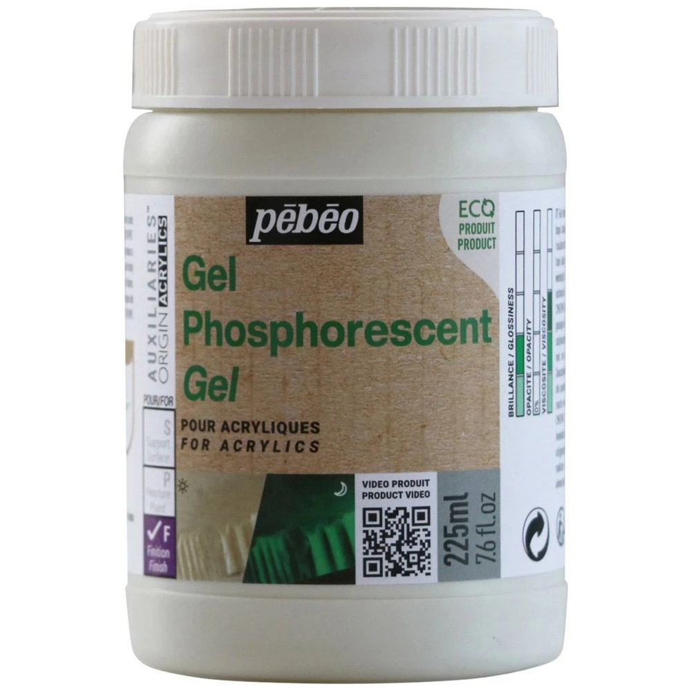 1 Pebeo Origin Acrylics Phosphorescent Gel 225ml, 1 of 2