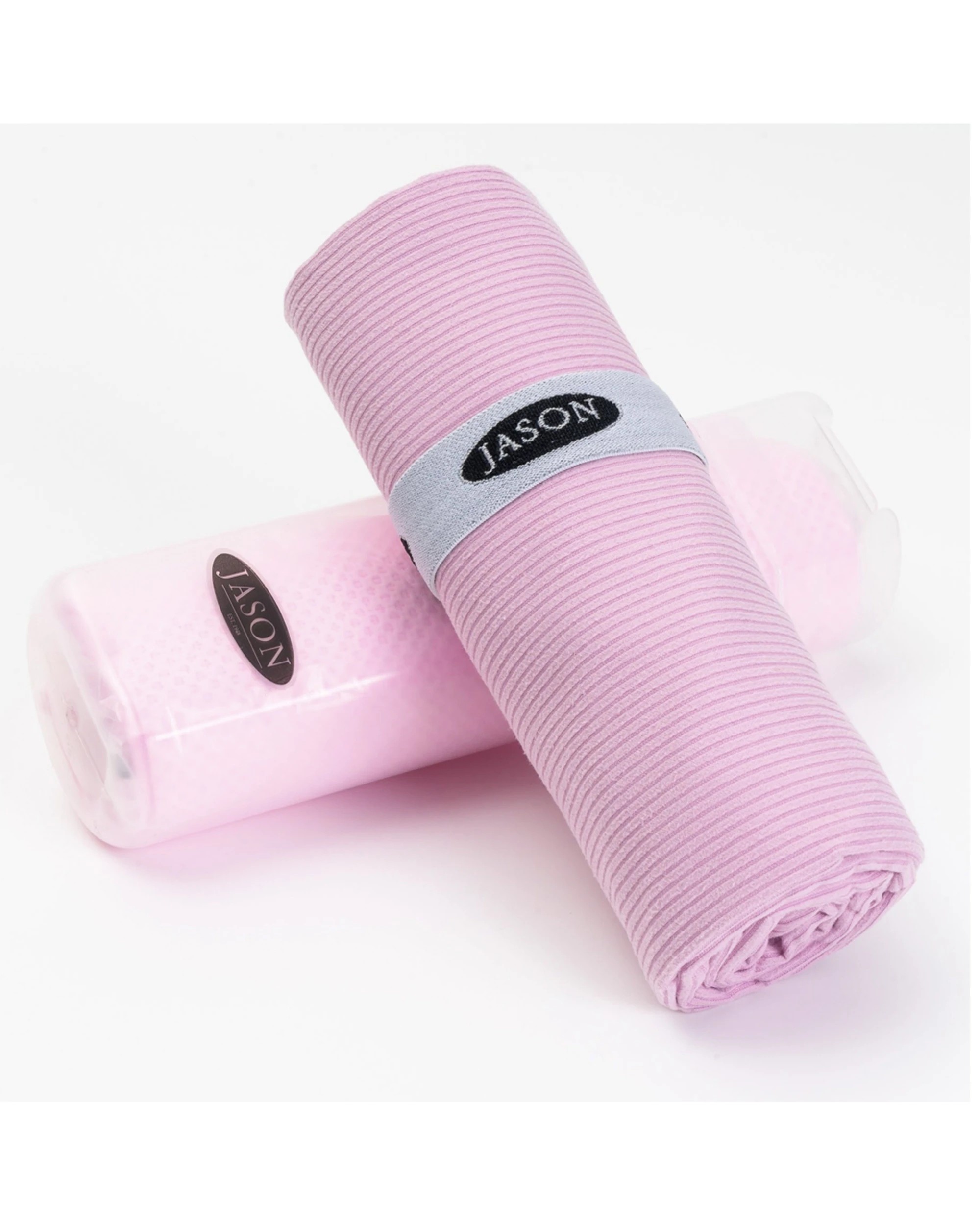 4 Jason 2PK Sports Gym Towel Set Drying Cooling With Tube Polyester Polyamide - Pink, 4 of 4