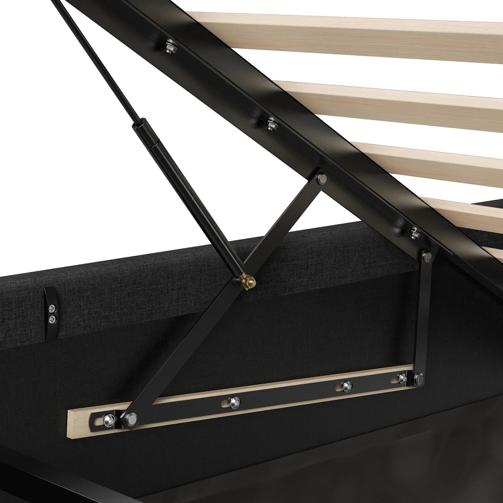 9 Alfordson Bed Frame Queen Size Gas Lift Storage Mattress Base Barlow - Charcoal, 9 of 10