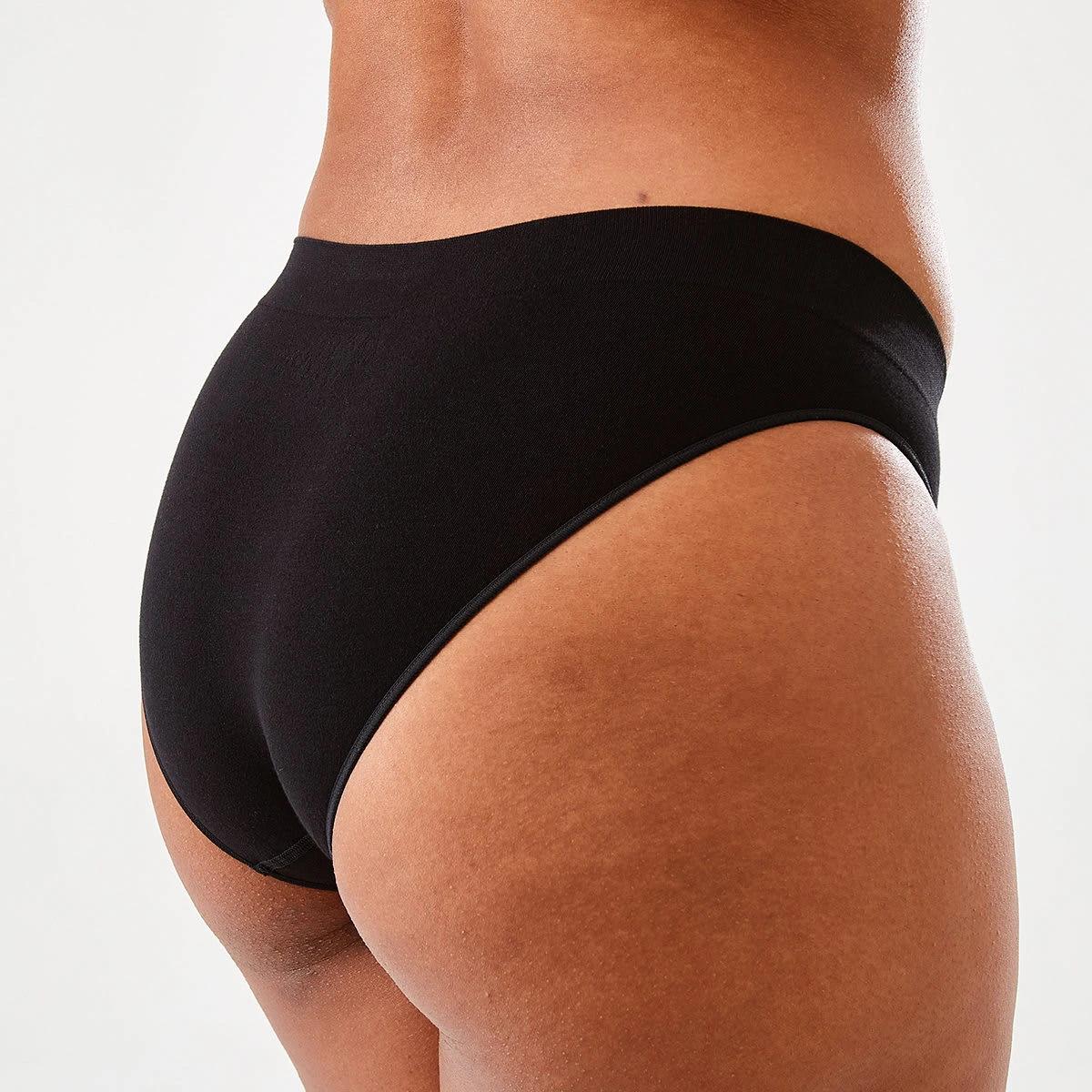 5 3 Pack Seamfree Cotton Bikini Briefs BLACK, 5 of 6