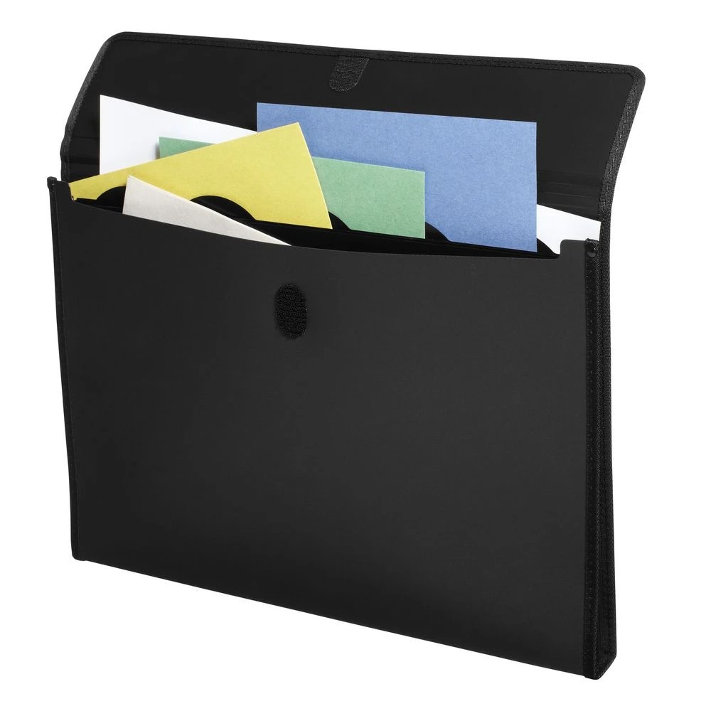 5 Quill A3 Expanding File with 5 Pockets Black, 5 of 6