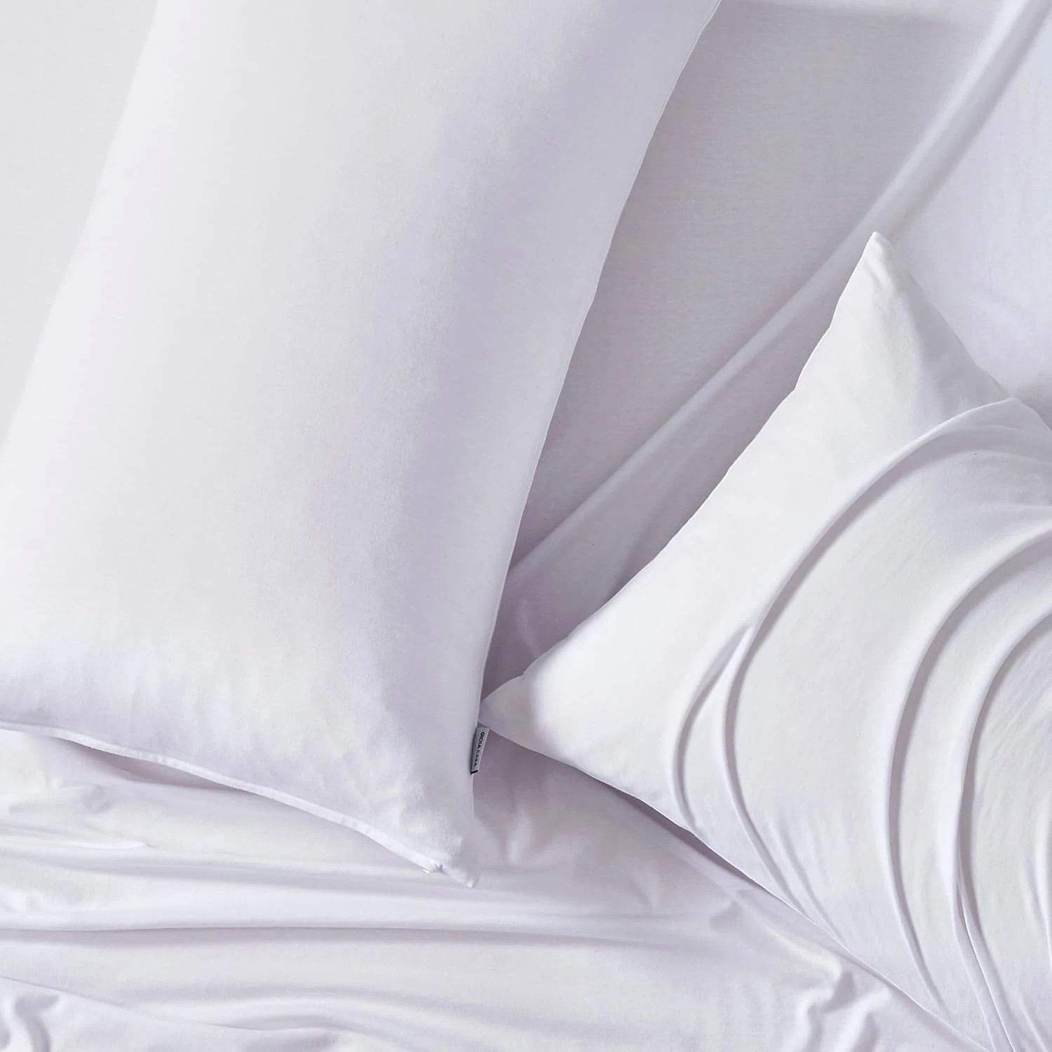 5 Gioia Casa Jersey Cotton Quilt Cover Set Soft Breathable Stretchy - Queen Bed - White, 5 of 6
