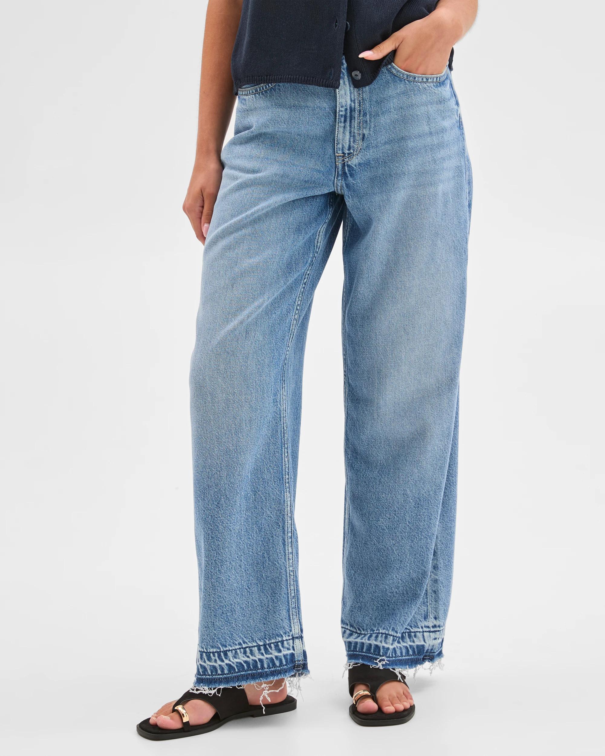 3 Target Petites Petites Imogen Loose Fit Denim Jeans BLUE, 3 of 6