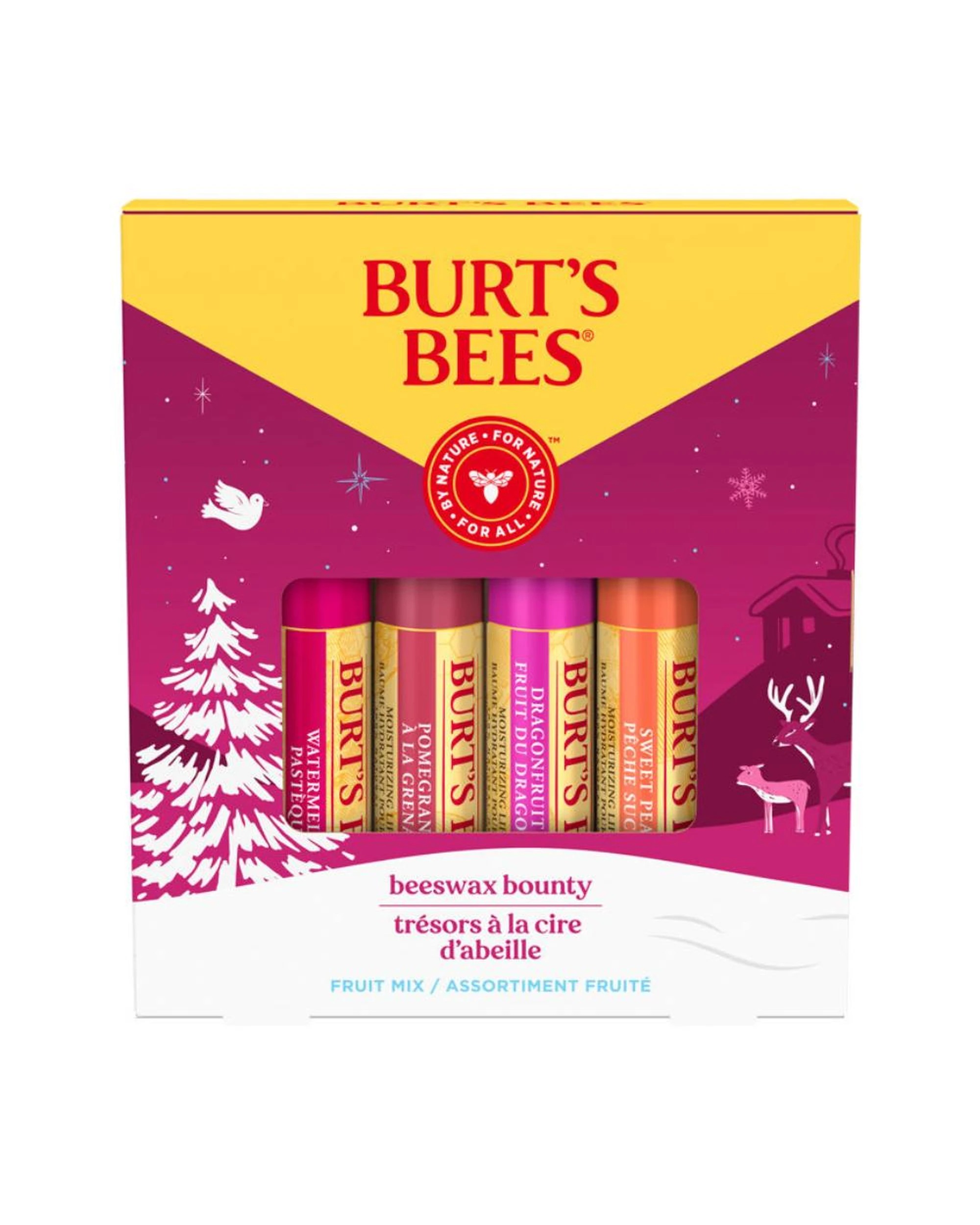 1 Burt's Bees Beeswax Bounty Fruit Mix Lip Balm 4 Piece Gift Set, 1 of 2