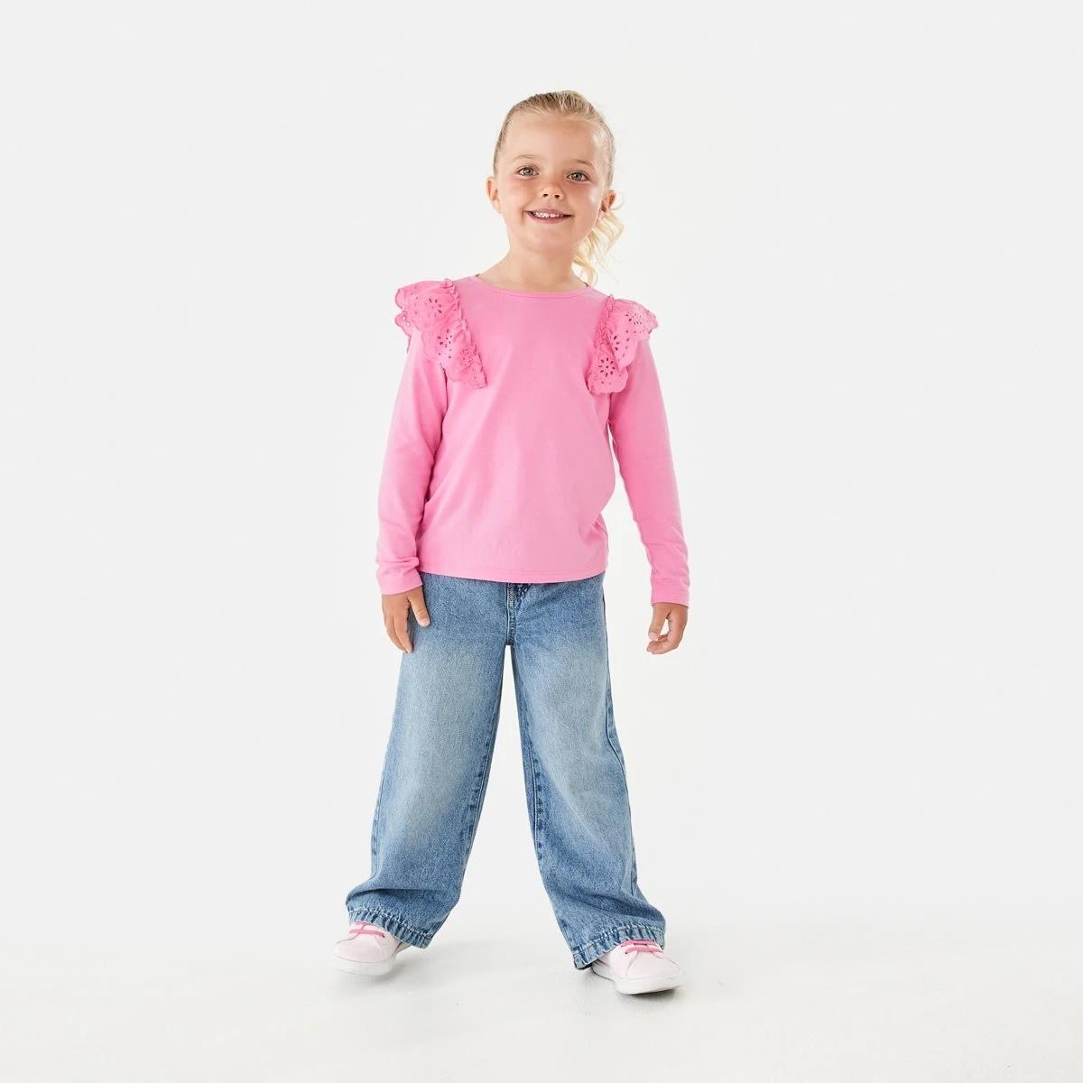 5 Broderie Trim Top Aurora Pnk, 5 of 8