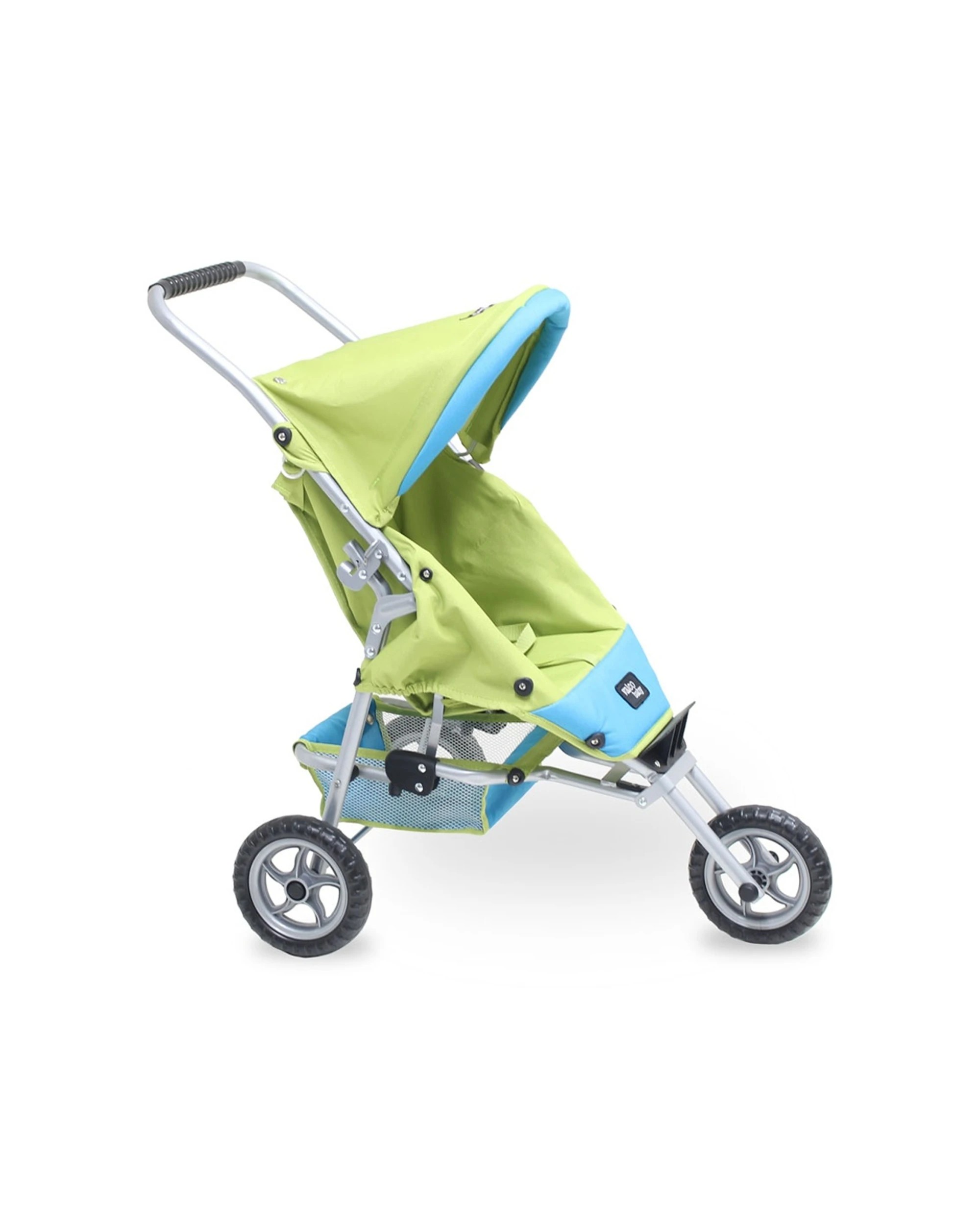 4 JustLikeMum Mini Marathon Doll Stroller Foldable Safety Harness Removable 3 - Green, 4 of 9