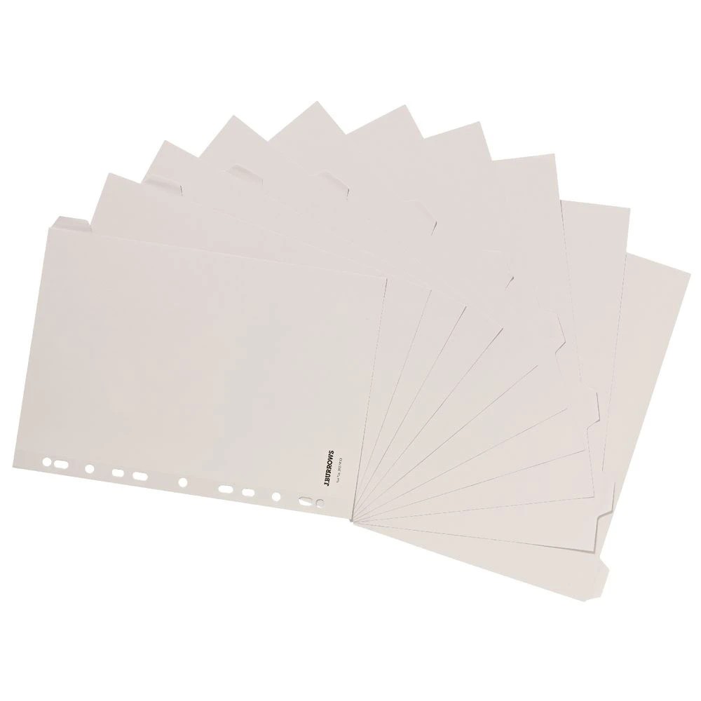 3 J.Burrows A4 10 Tab Dividers White, 3 of 3