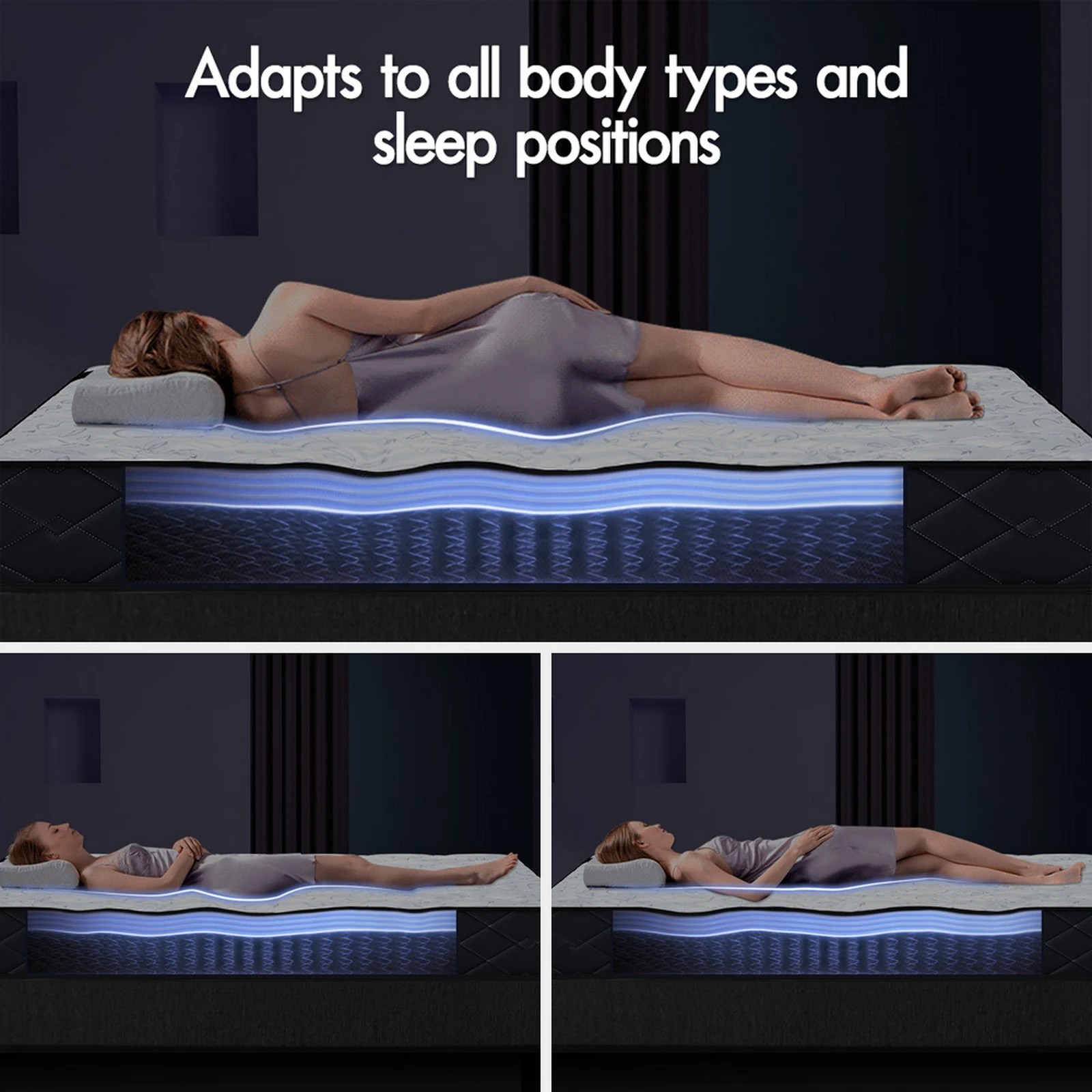 6 Starry Eucalypt Mattress Bonnell Spring Tight Top Foam 16cm Mylah - Single Bed, 6 of 10