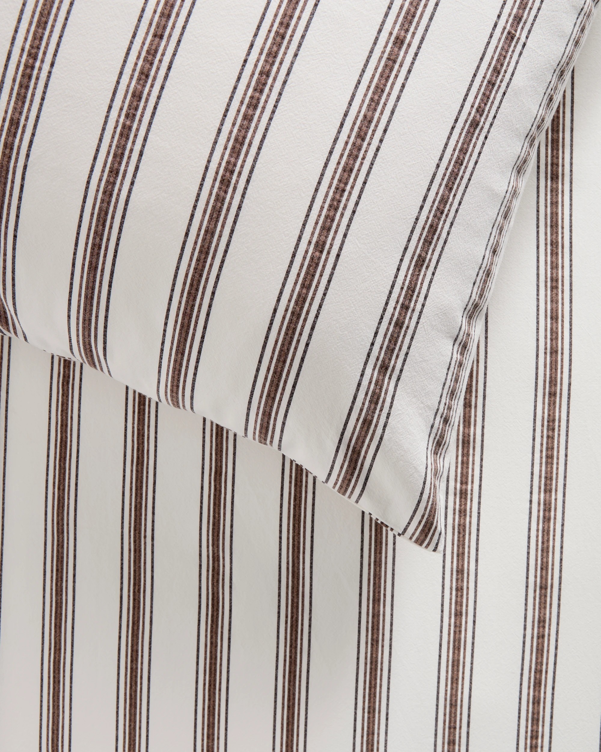 3 Arlo Stonewash Cotton Stripe Standard Pillowcases 2 Pack - One Size - Brown, 3 of 3