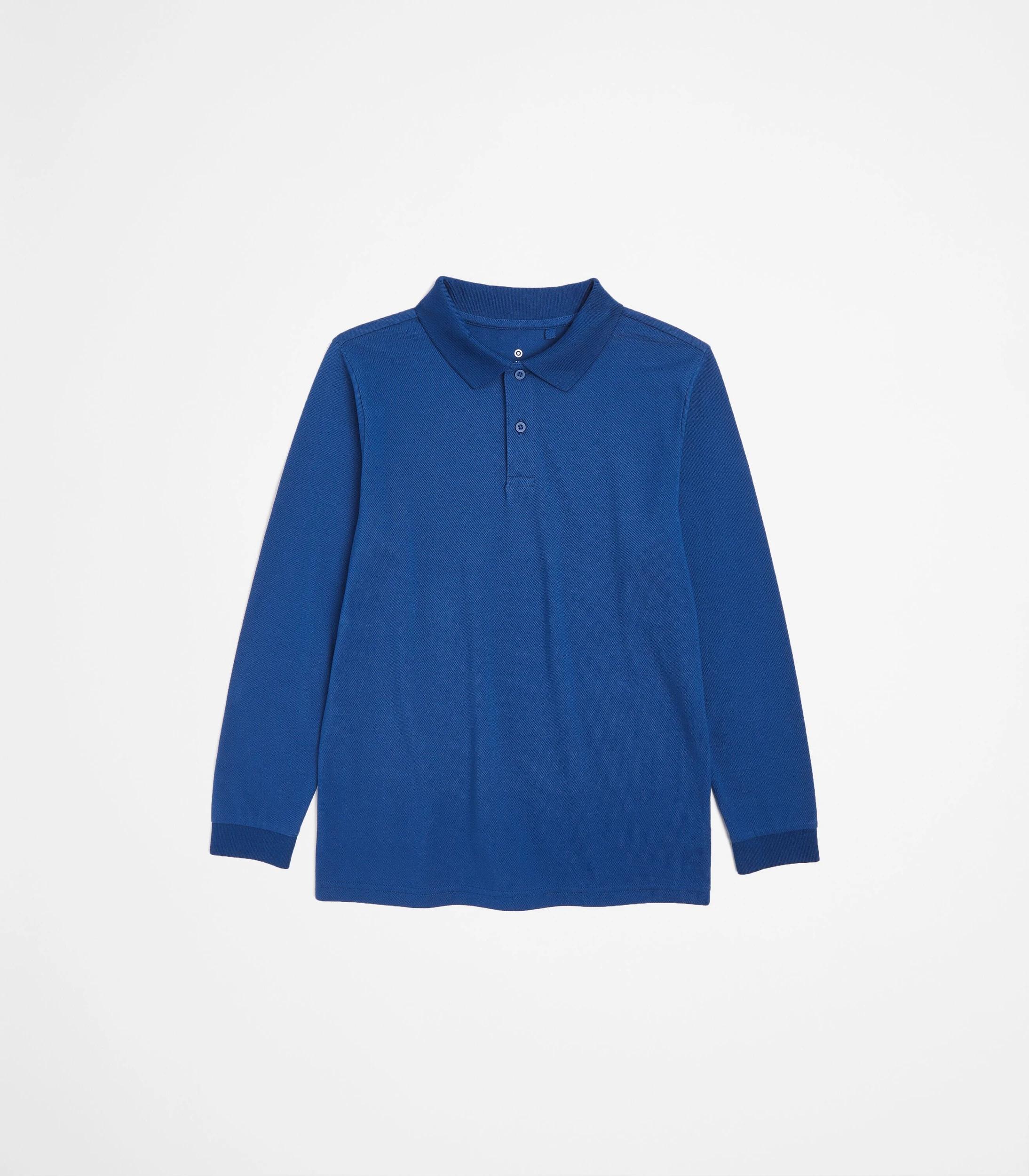 1 Target Kids Australian Cotton 2 Pack School Long Sleeve Polo Top ROYAL BLUE, 1 of 5