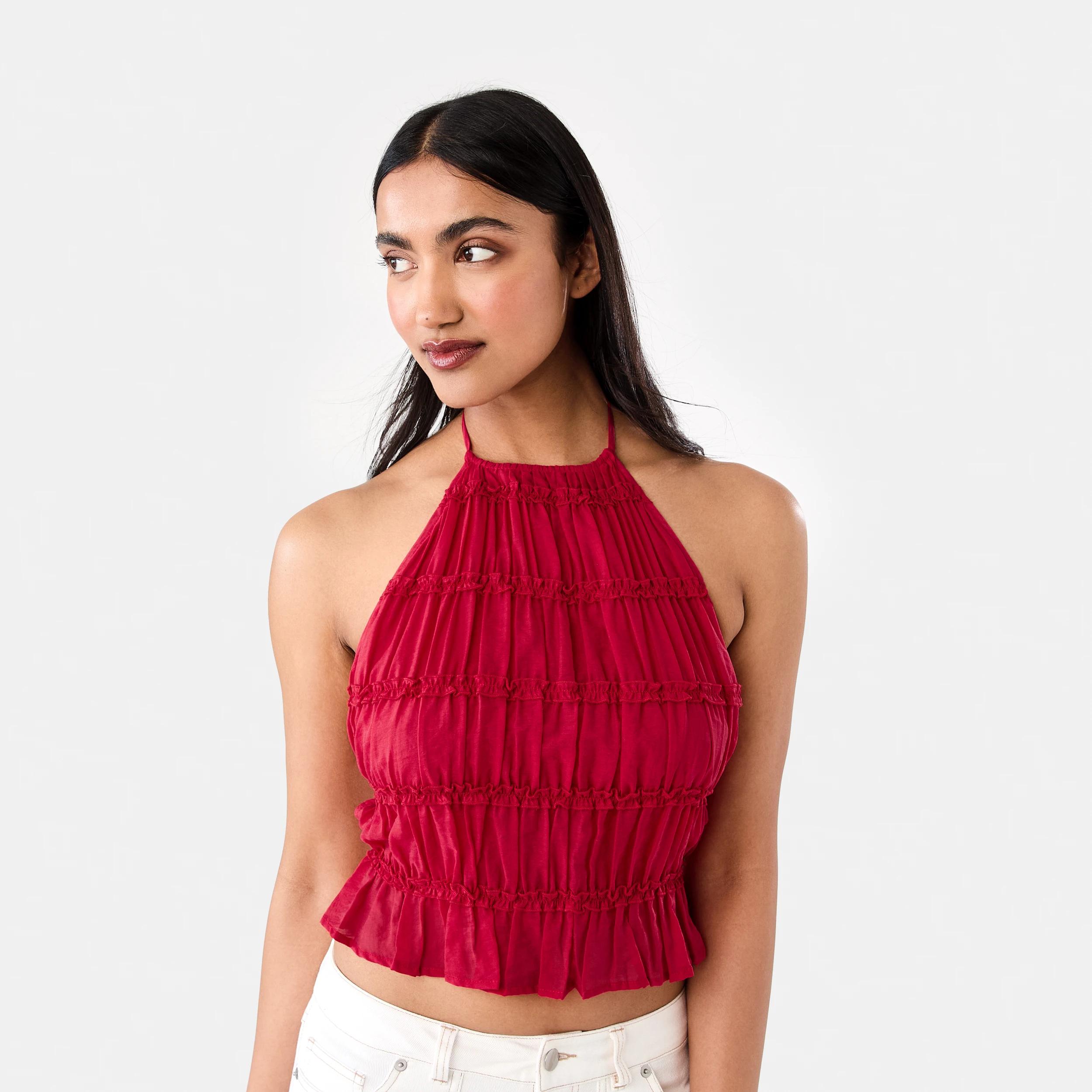 1 Tiered Strappy Top Strawberry, 1 of 10