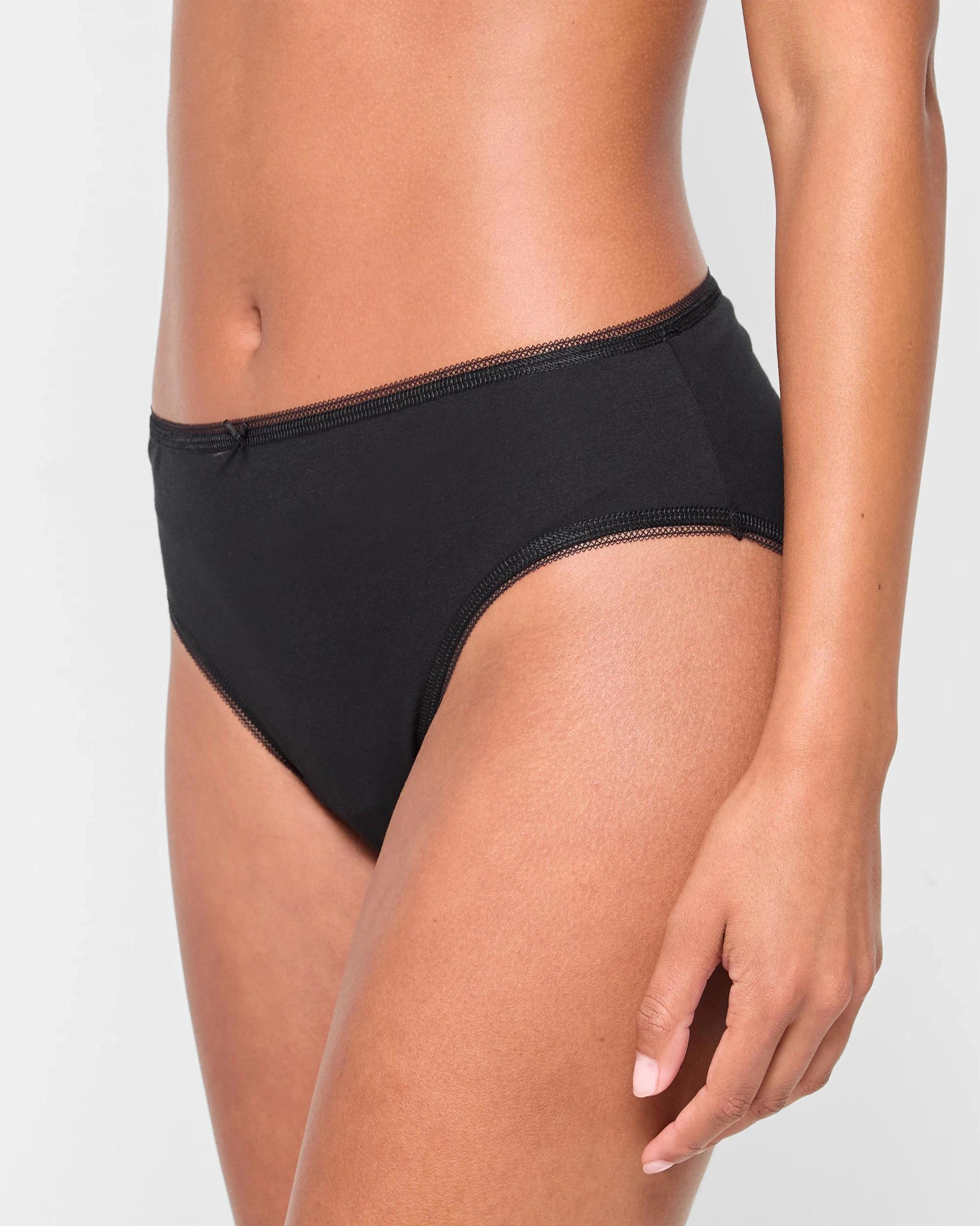 4 Target 5 Pack Cotton/Elastane High Cut Briefs BLACK, 4 of 5