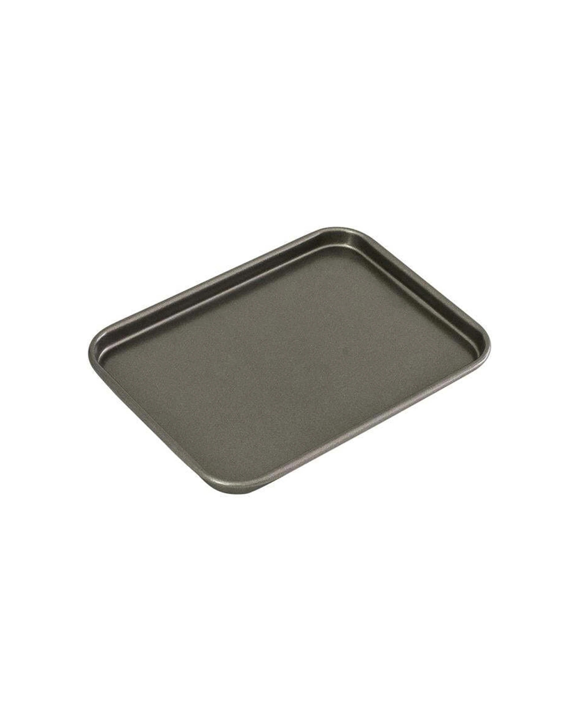 1 Bakemaster Individual Baking Tray Carbon Steel Non Stick Heavy Duty 24x18cm - Grey, 1 of 1