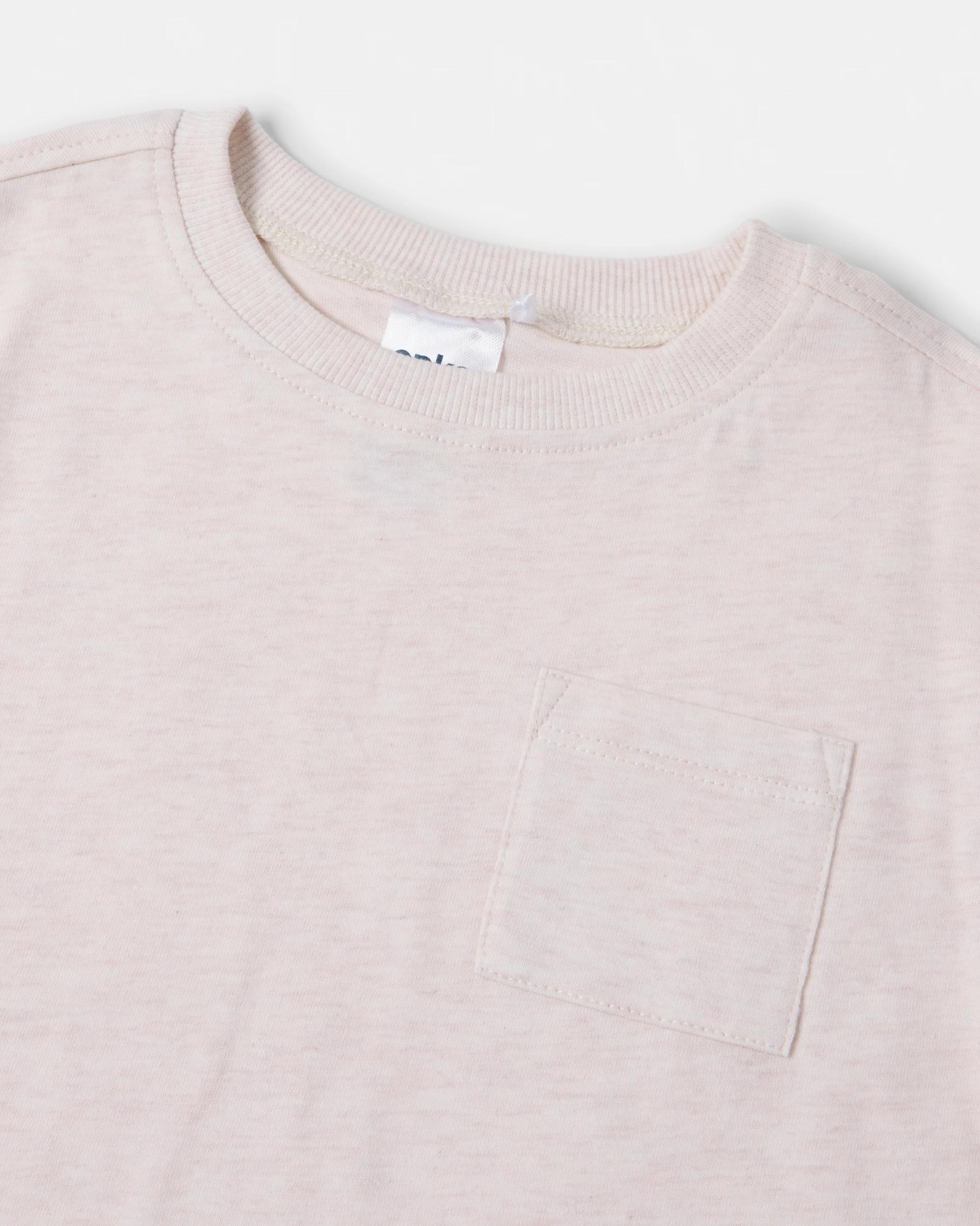 7 3 Pack Cotton Long Sleeve Pocket T-shirts Wht Dino, 7 of 7