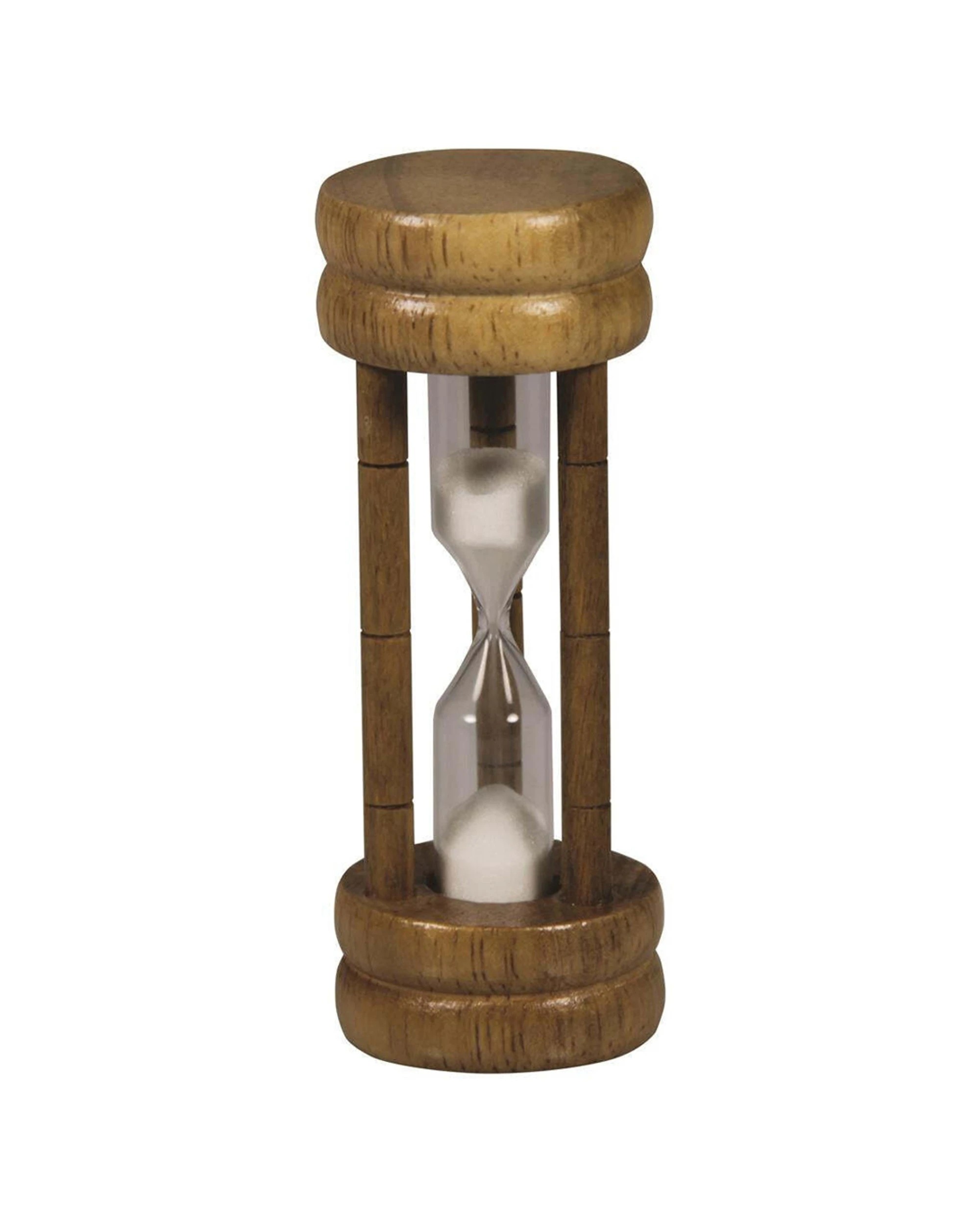 1 Avanti Traditional 3-minute Egg Timer 9.7cm Wooden Sand Classic Design - Brown, 1 of 1