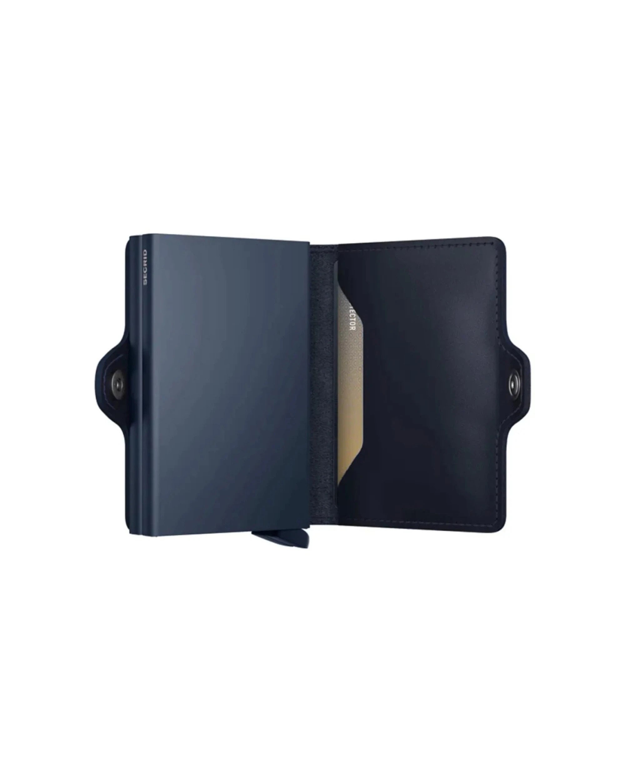 3 Secrid Twinwallet Compact RFID Travel Leather Wallet Navy - Blue, 3 of 5