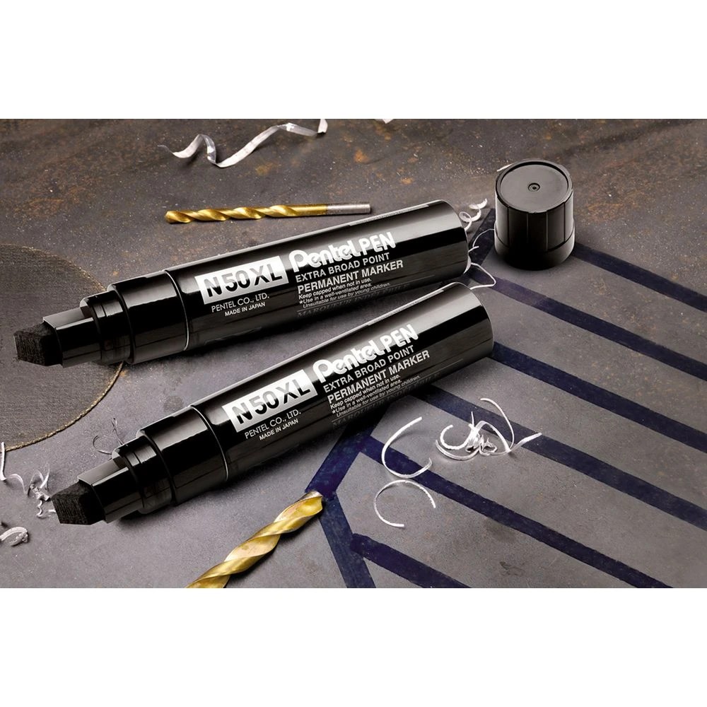6 Pentel N50XL Jumbo Permanent Marker Black, 6 of 6