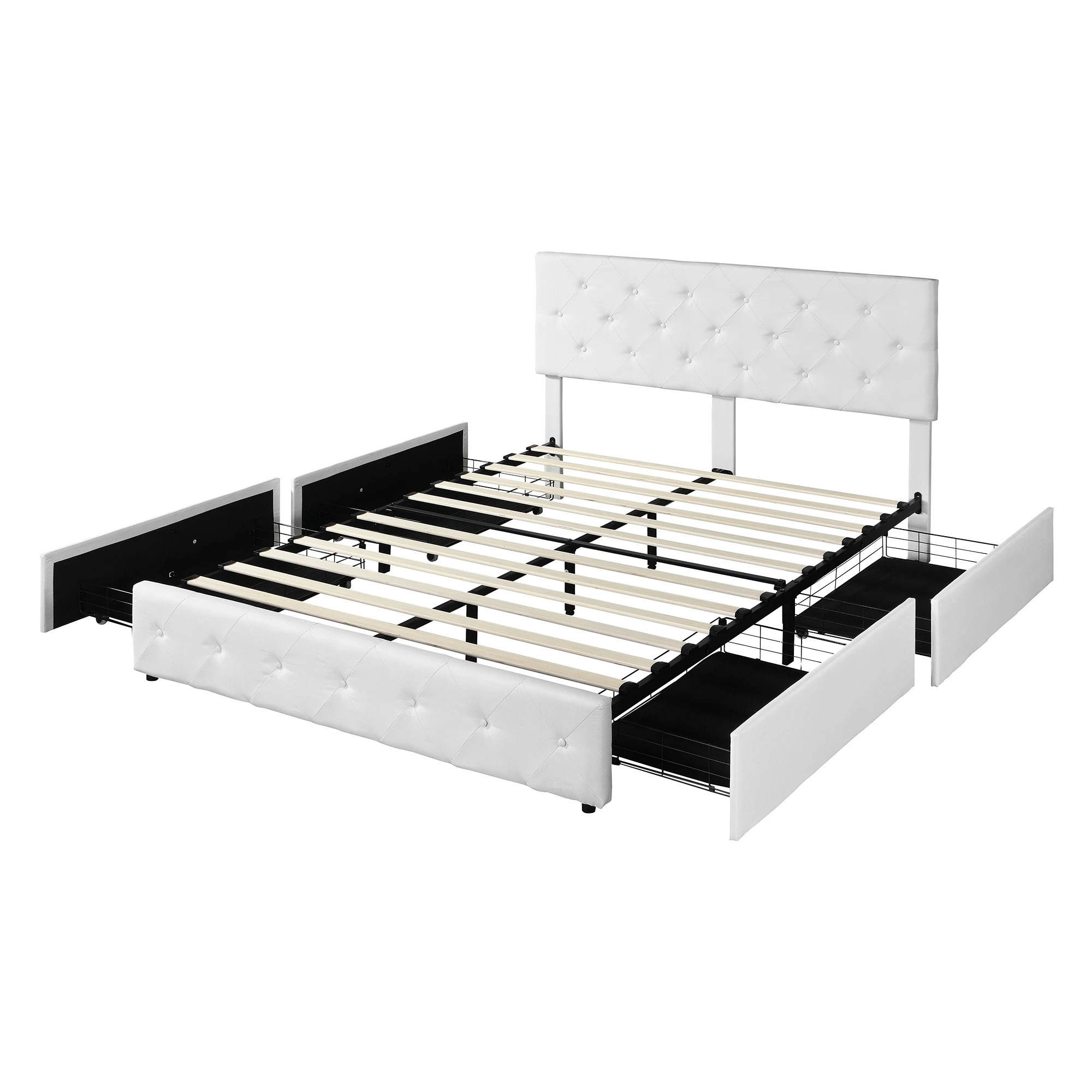 1 Levede Storage Bed Frame - Queen, 1 of 5