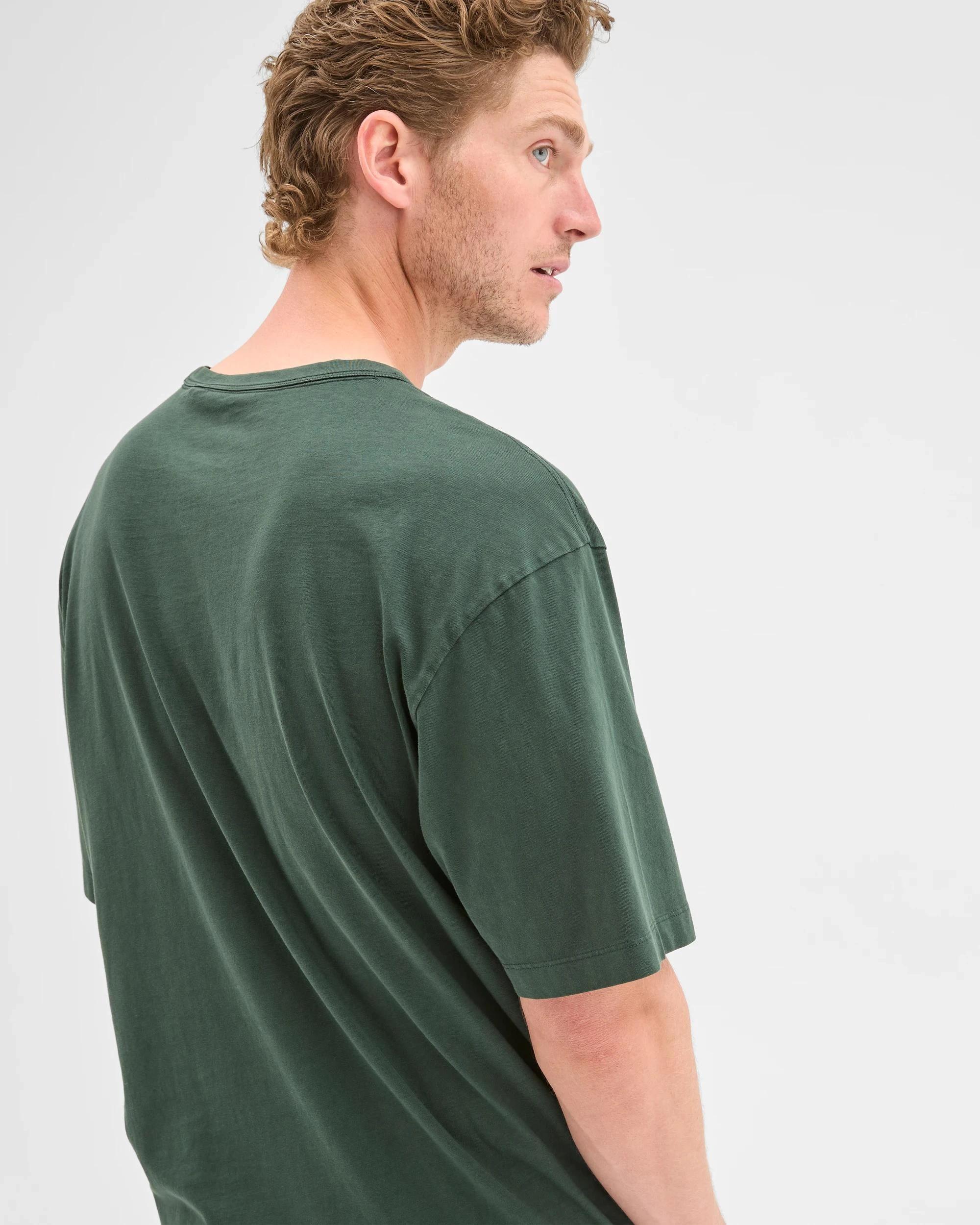 5 Target Man Australian Cotton Oversized T-Shirt DARK GREEN, 5 of 5