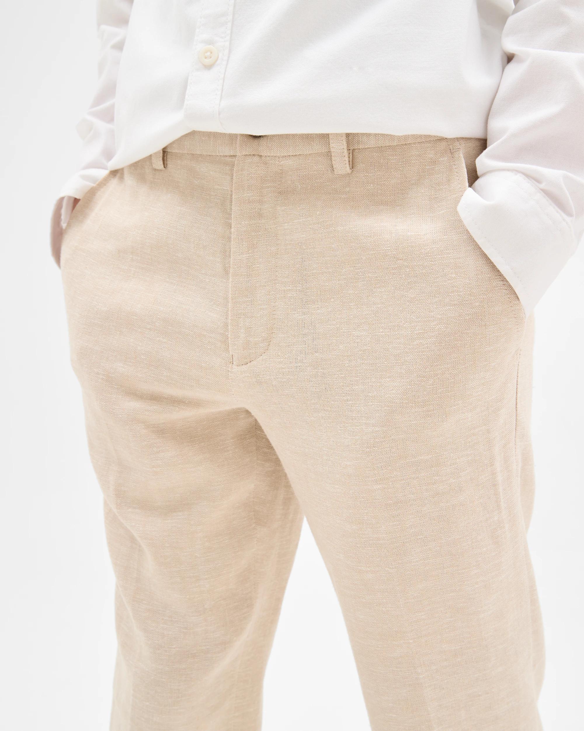 3 Target Kids European Linen Blend Suiting Pants NEUTRAL, 3 of 4