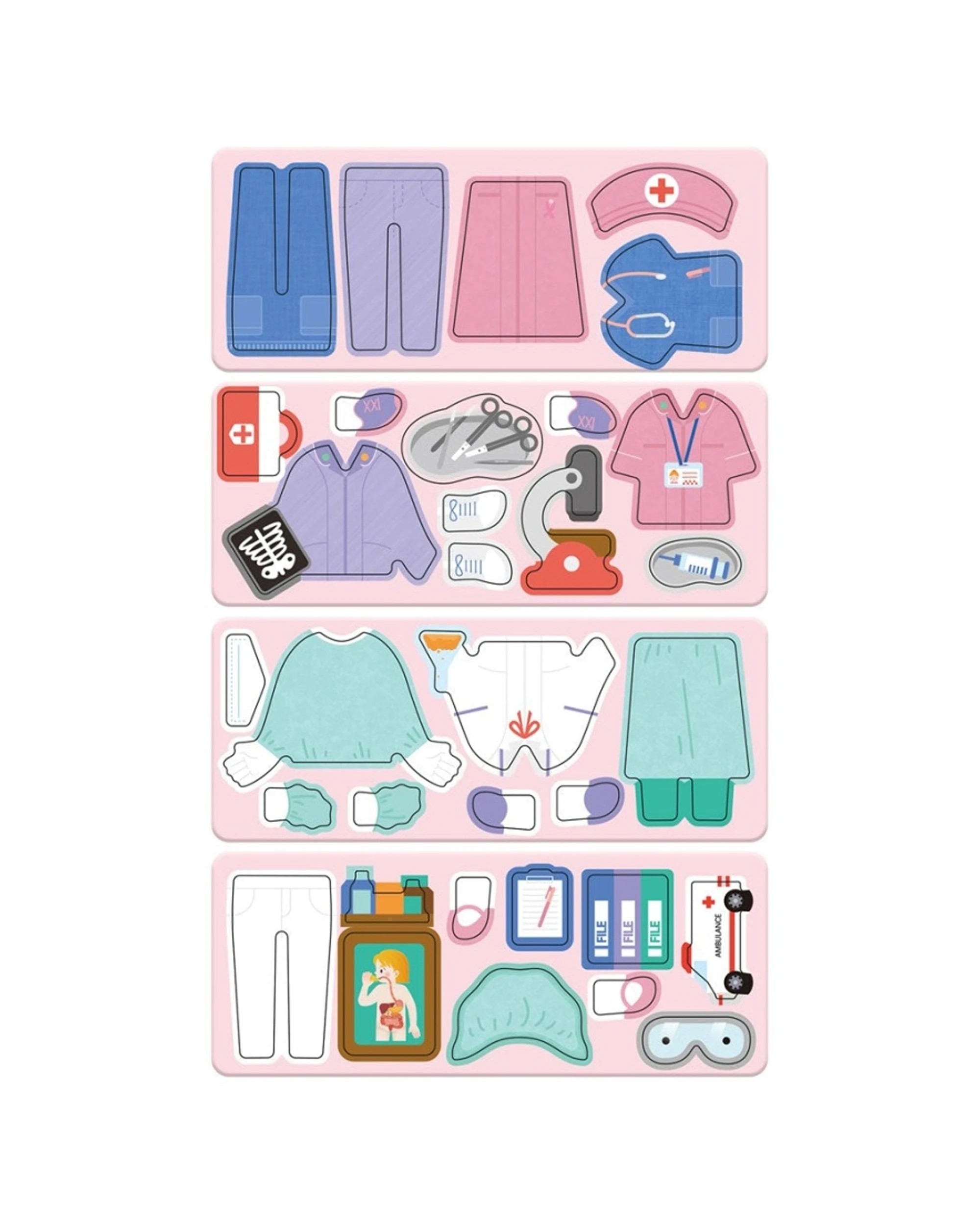 3 Mieredu Magnetic Puzzle Box Health Professional Kids Pretend Toy, 3 of 3