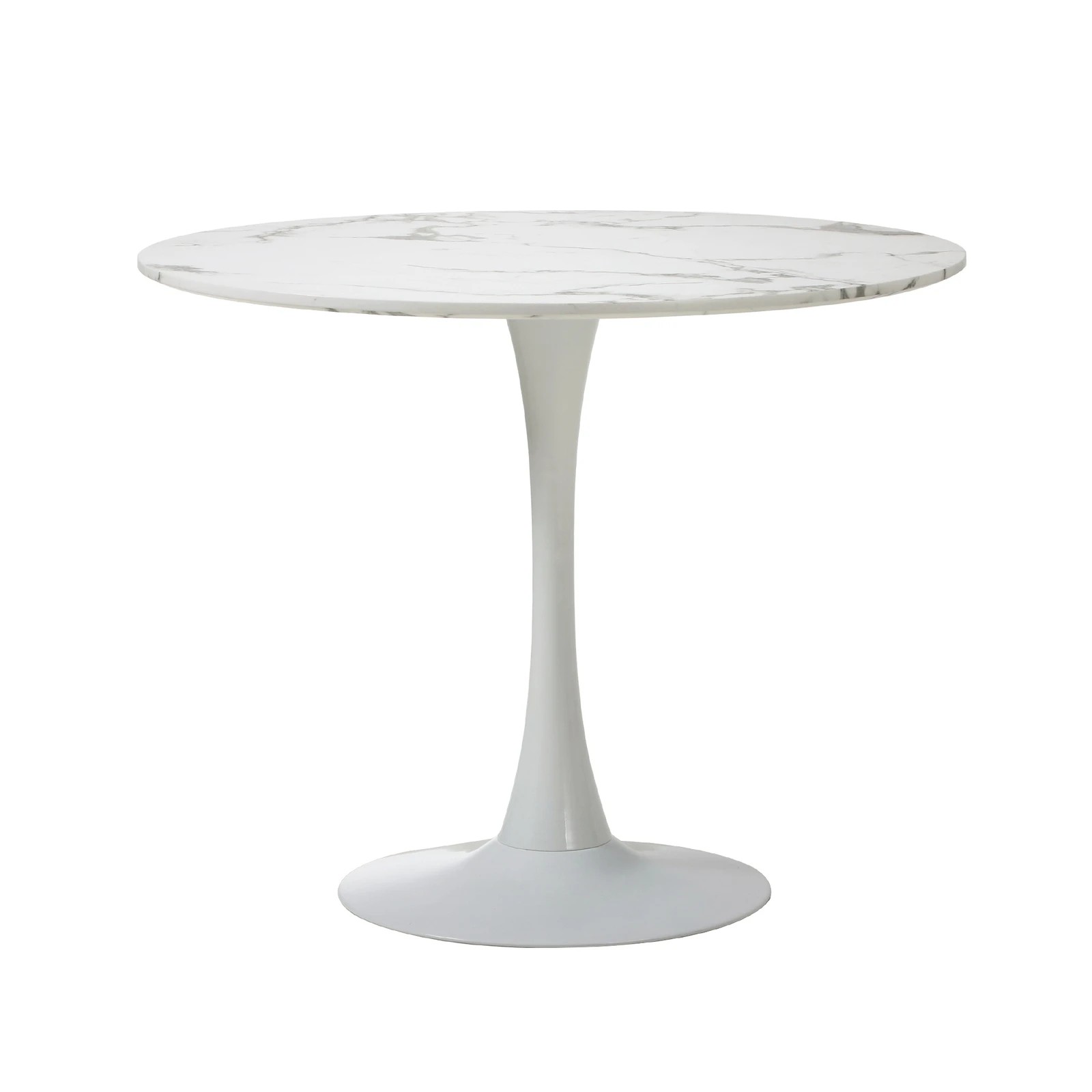 9 Oikiture 90cm Round Dining Table with 4x Dining Chairs PU Leather Green - Green, 9 of 9