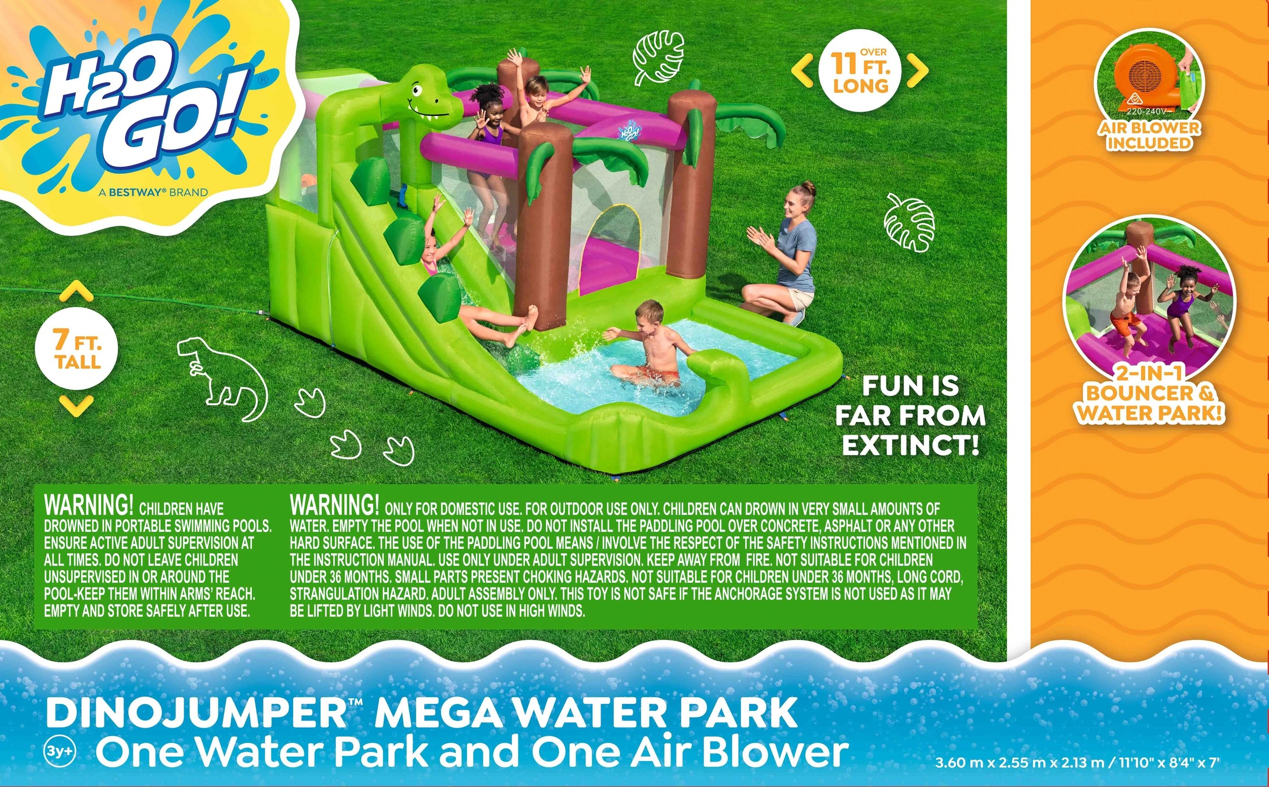 1 Bestway H2O Go! DinoJumper Mega Water Park, 1 of 8