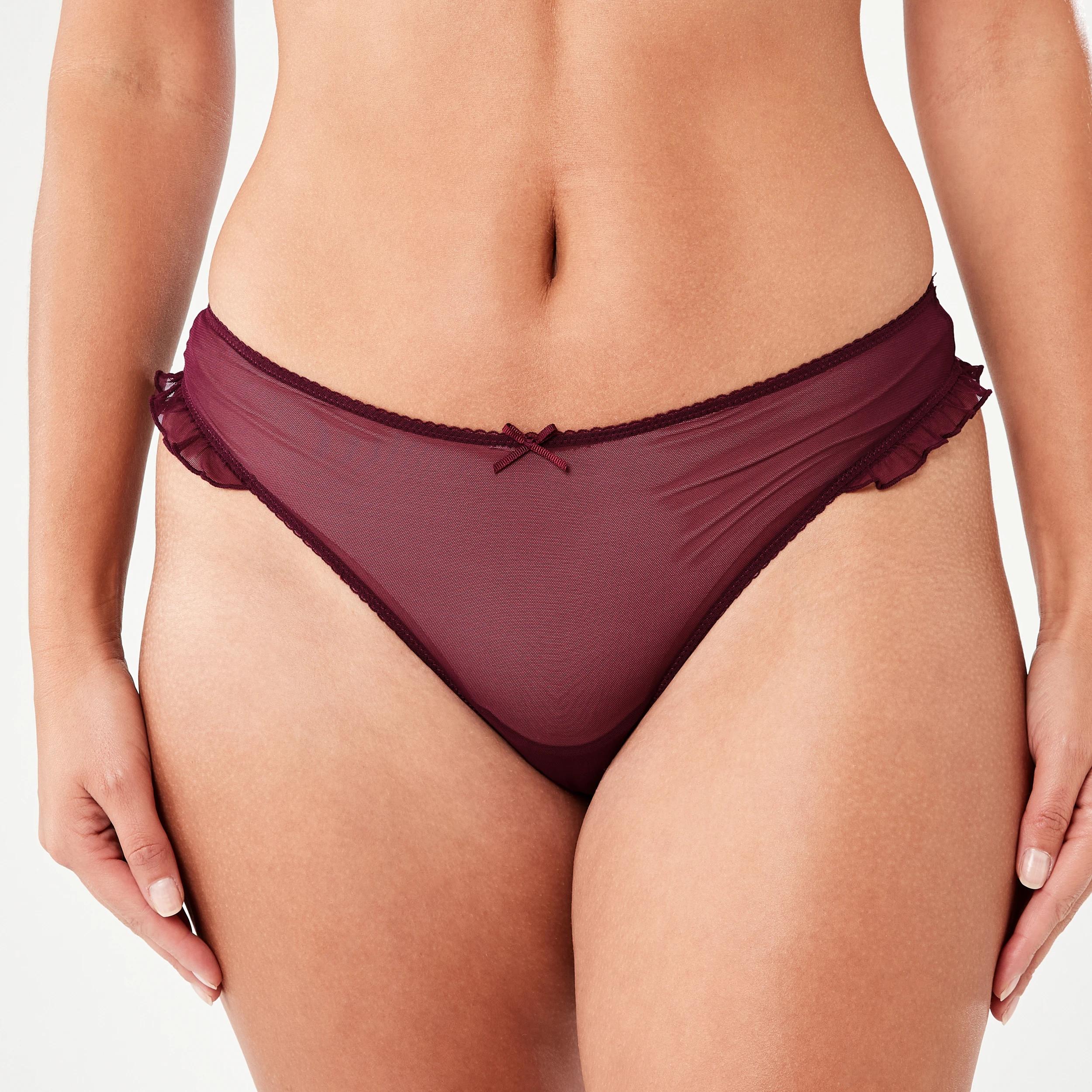 5 3 Pack Mesh G-String Briefs Burg Check, 5 of 10