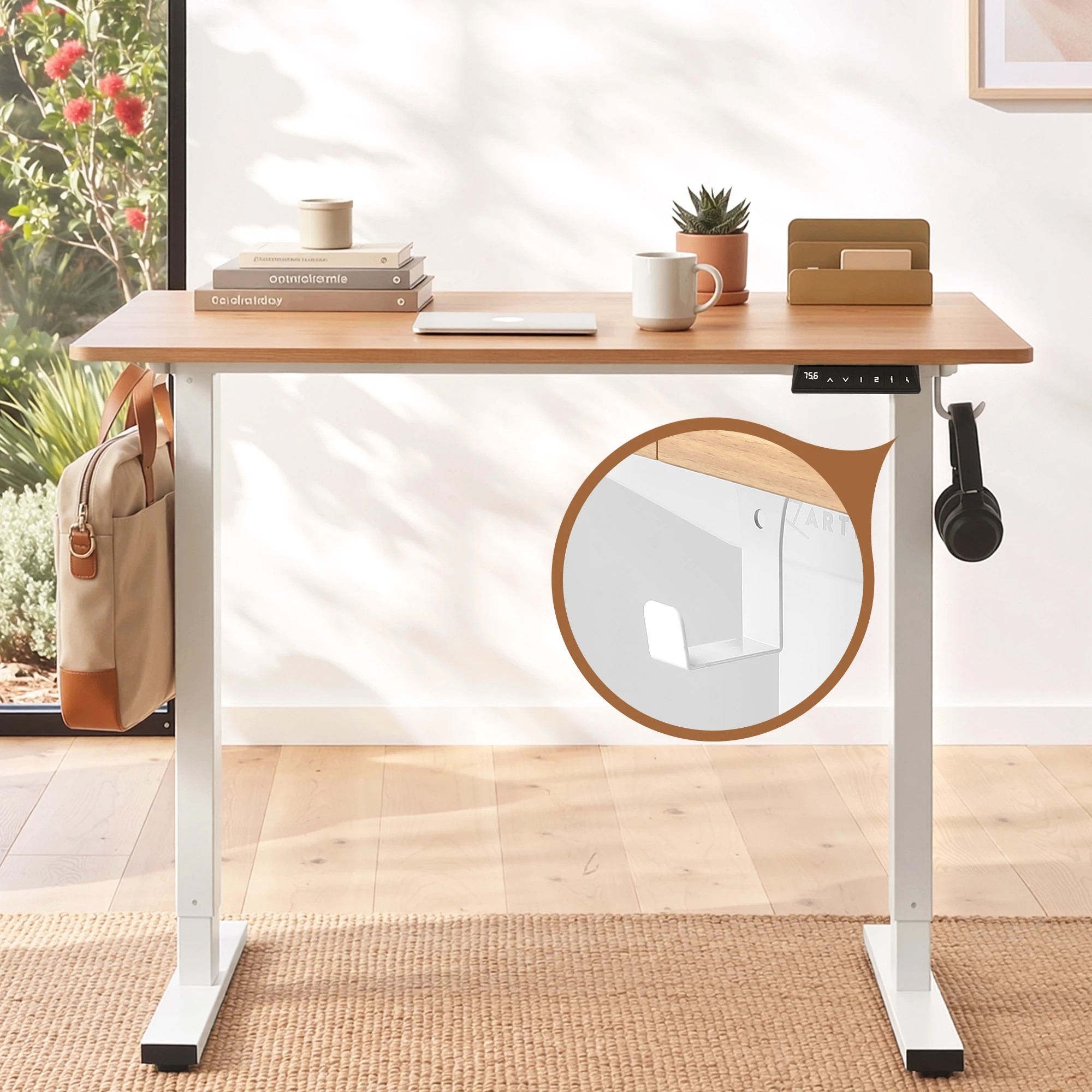 7 Artiss Standing Desk Electric Adjustable Ergonomic Office Table 100cm - Multi, 7 of 9