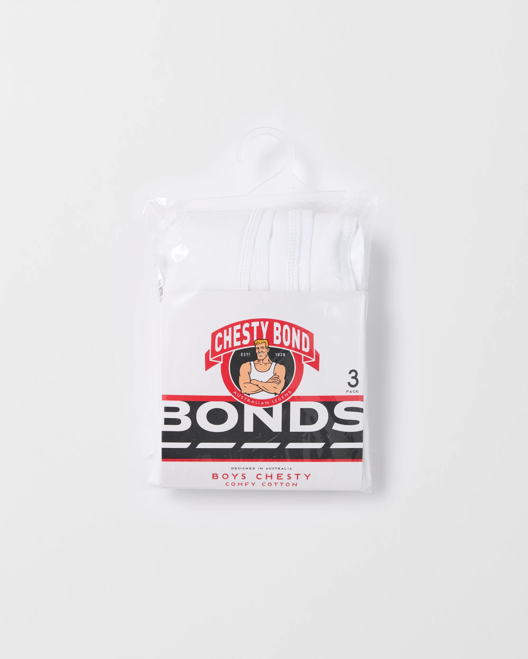 3 Bonds 3 Pack Chesty Tanks WHITE, 3 of 3
