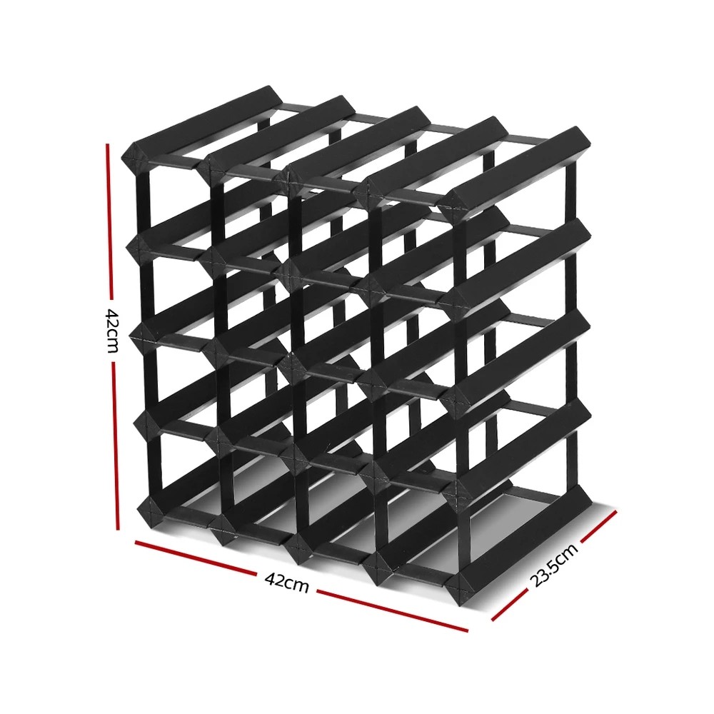 2 Artiss Wine Rack 20 Bottle - Black, 2 of 5