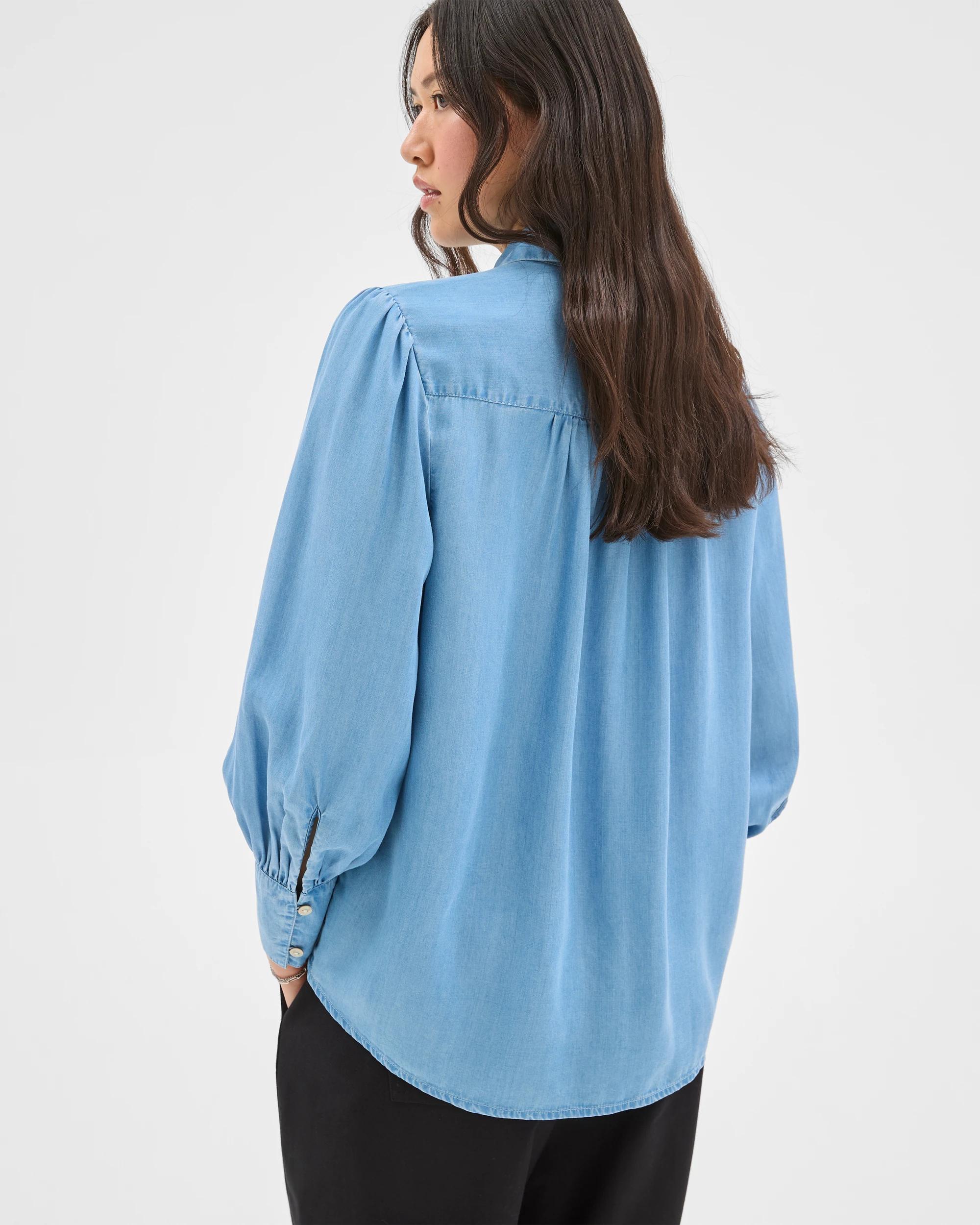 6 Target Woman Soft Button Through Shirt CHAMBRAY, 6 of 6