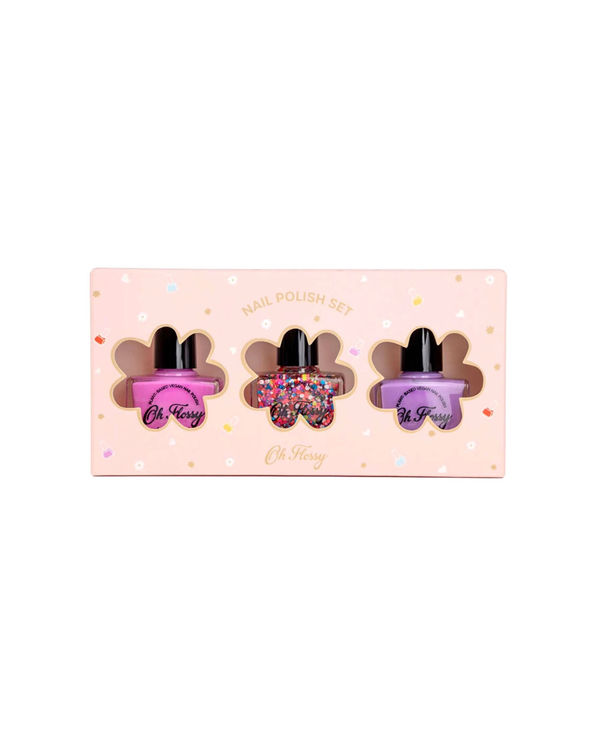 1 OH FLOSSY 3pc Party Nail Polish Enamel Gift Box Set 11ml - Multi, 1 of 6