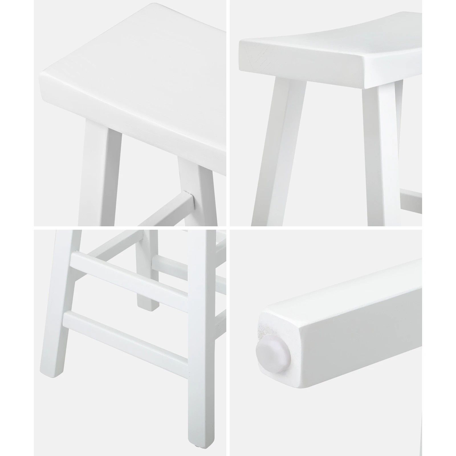 4 Oikiture 1x Bar Stools - White, 4 of 9