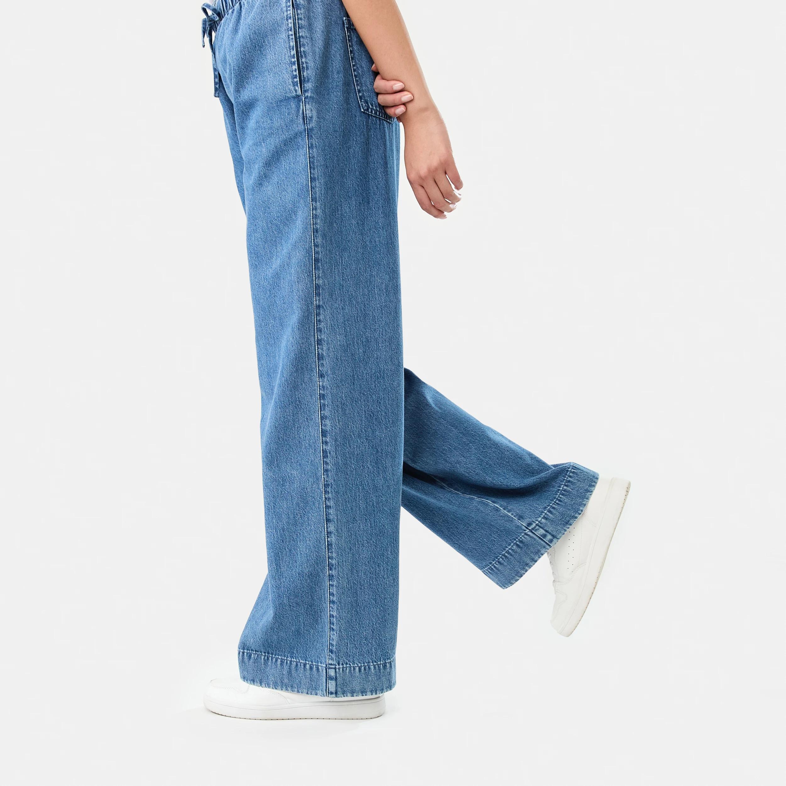 9 Comfort Wide Leg Jeans MID WASH, 9 of 11