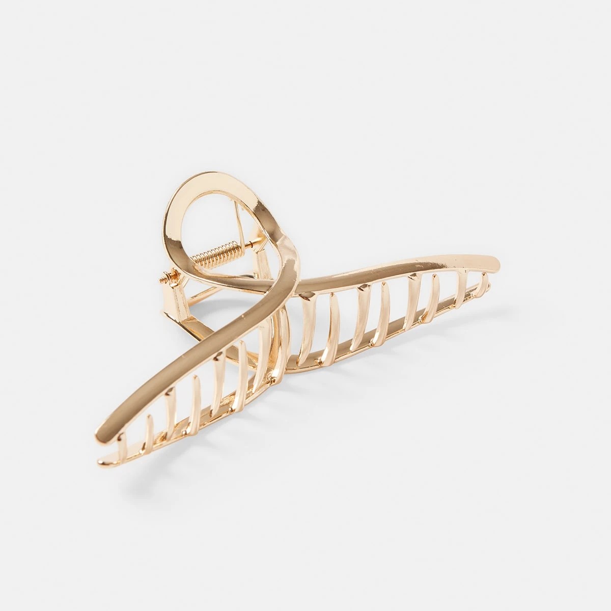 1 Metal Loop Claw Hair Clip - Gold Tone, 1 of 4